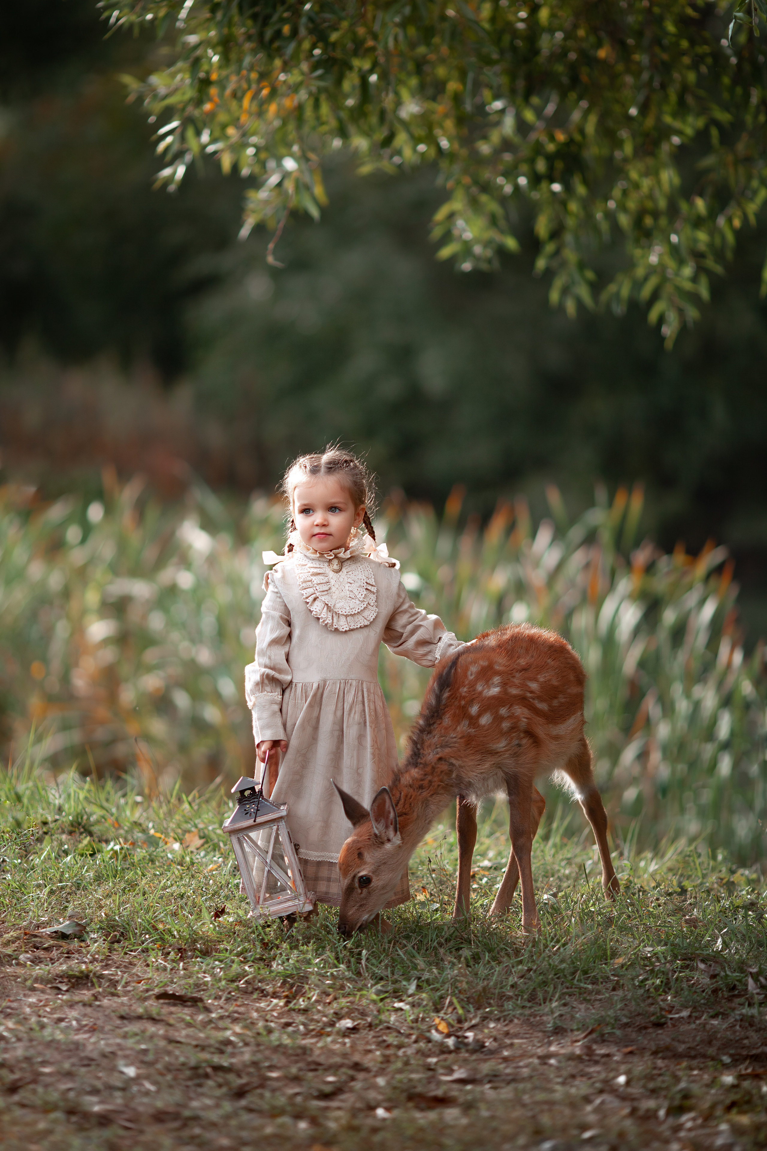 С оленем. Семейный и детский фотограф в Москве Дорогова Екатерина
