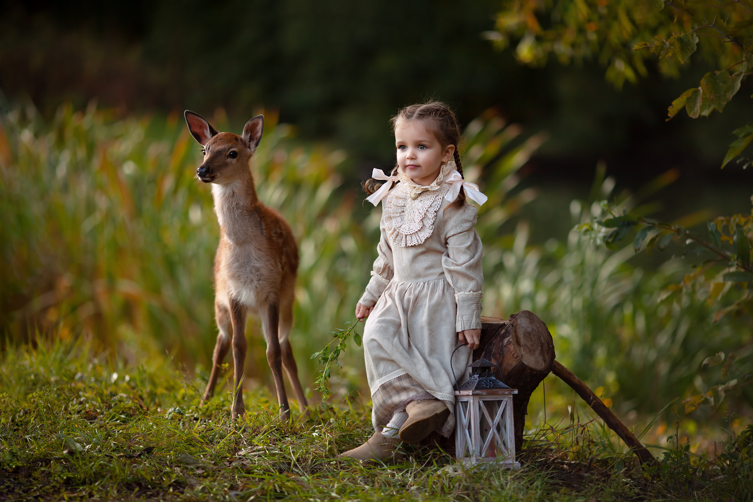 С оленем. Семейный и детский фотограф в Москве Дорогова Екатерина