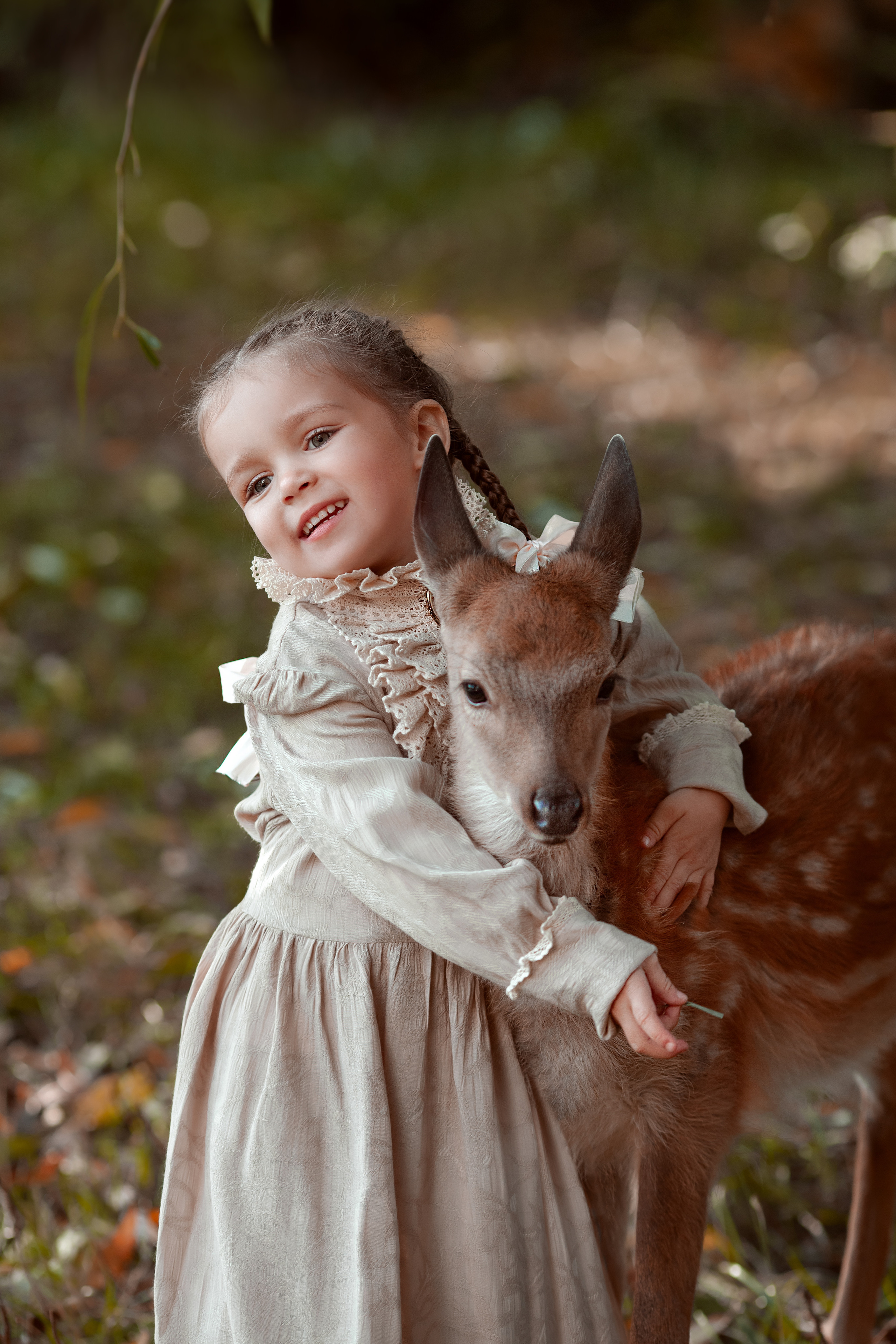 С оленем. Семейный и детский фотограф в Москве Дорогова Екатерина