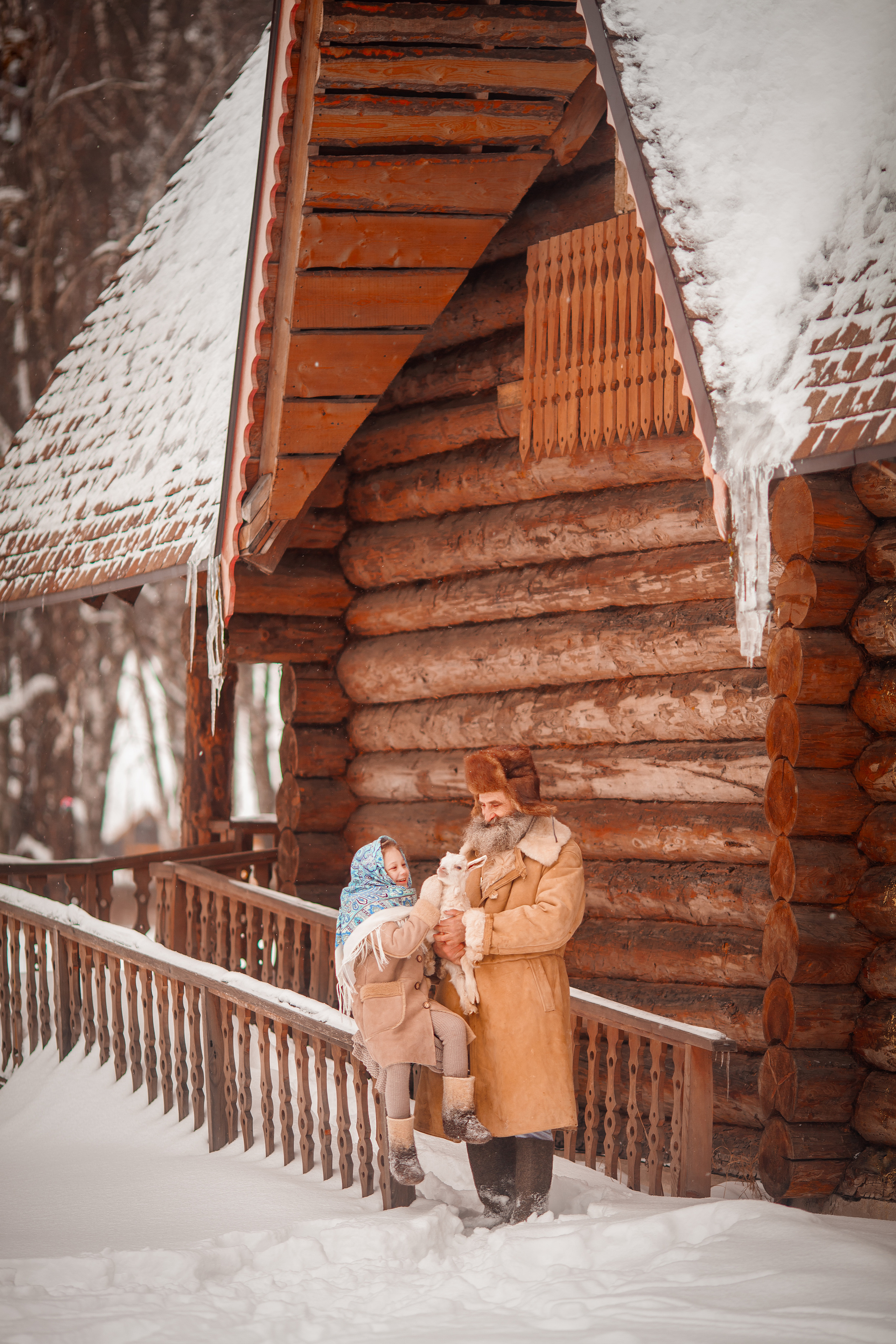 С козленком. Семейный и детский фотограф в Москве Дорогова Екатерина