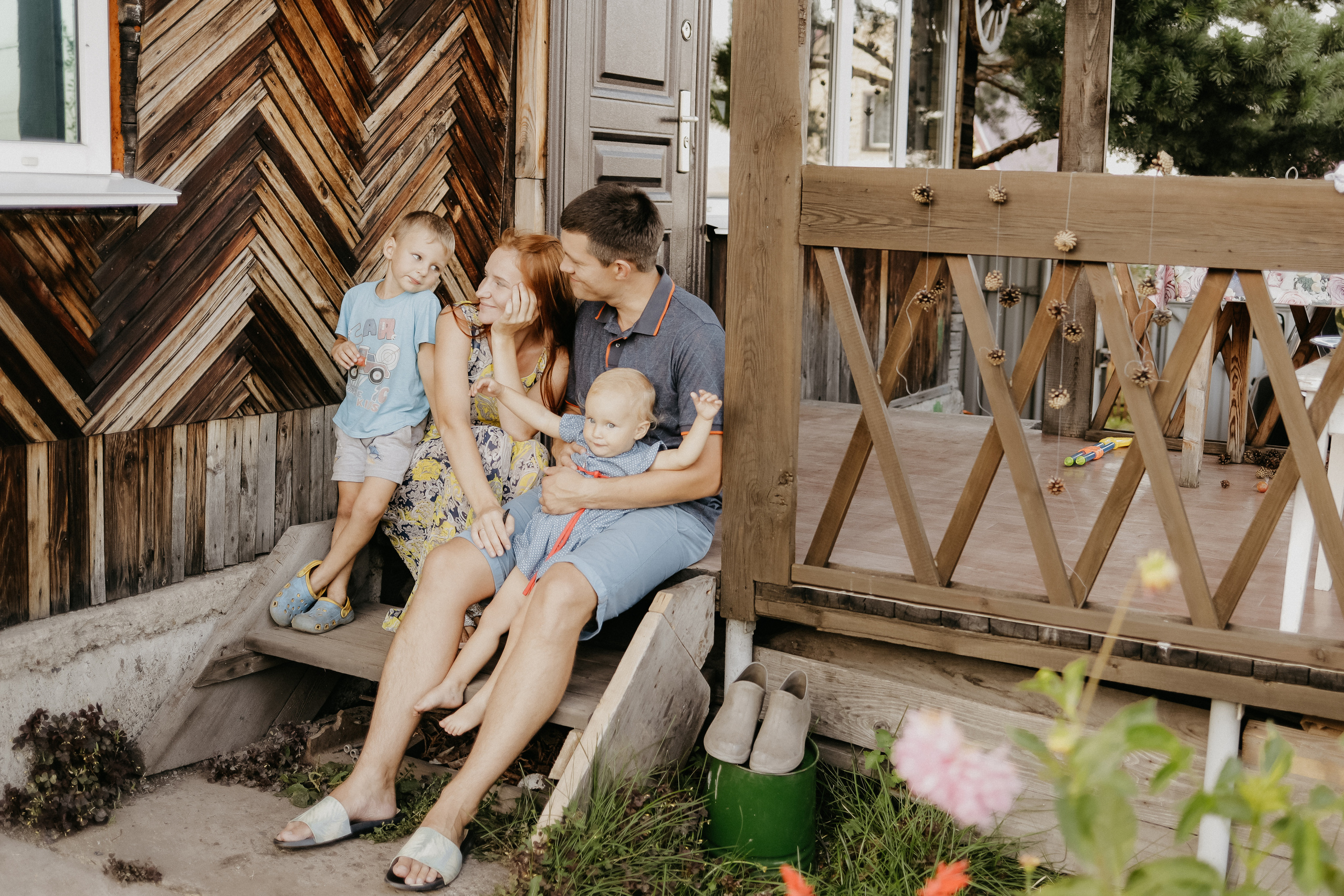 Семейная съемка на улице