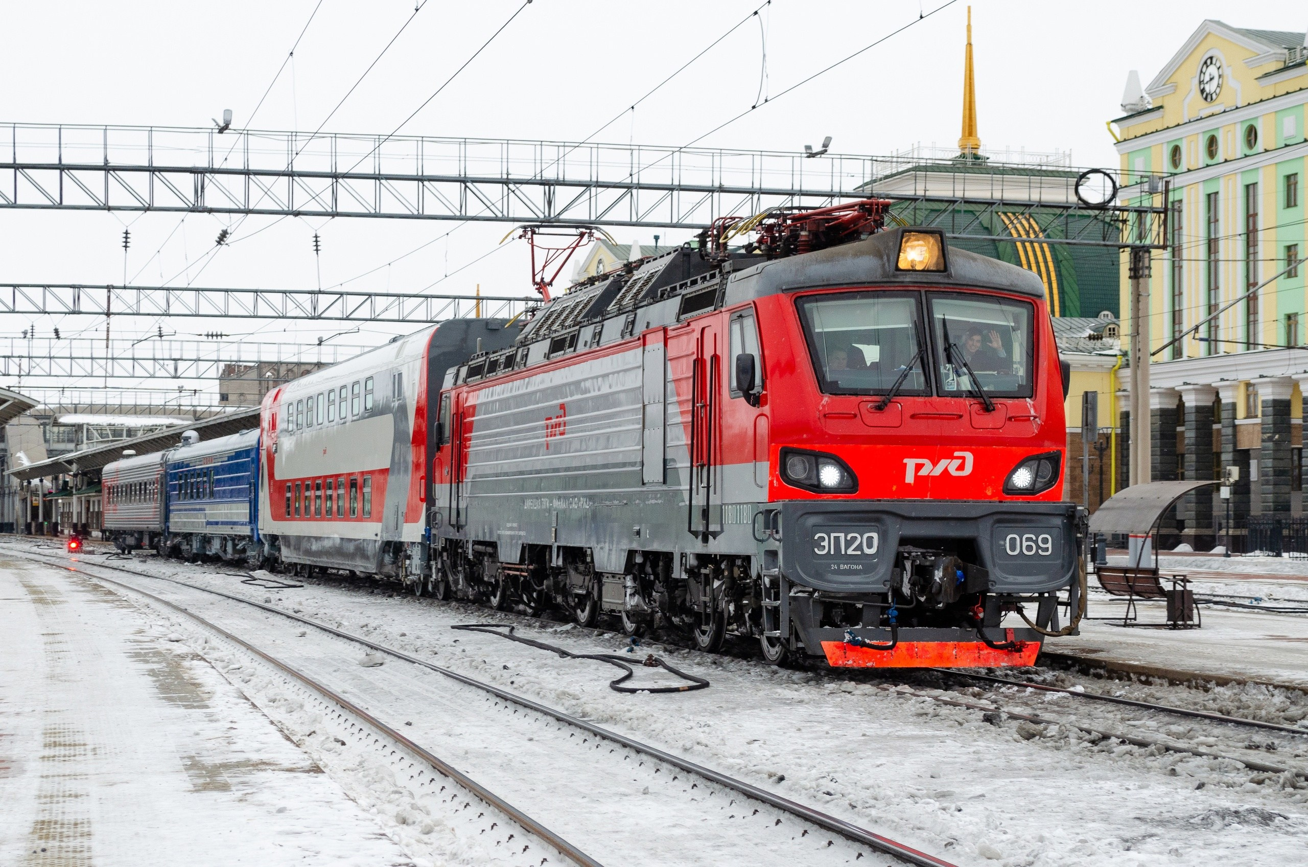 Первое прибытие ЭП20 в Красноярск.