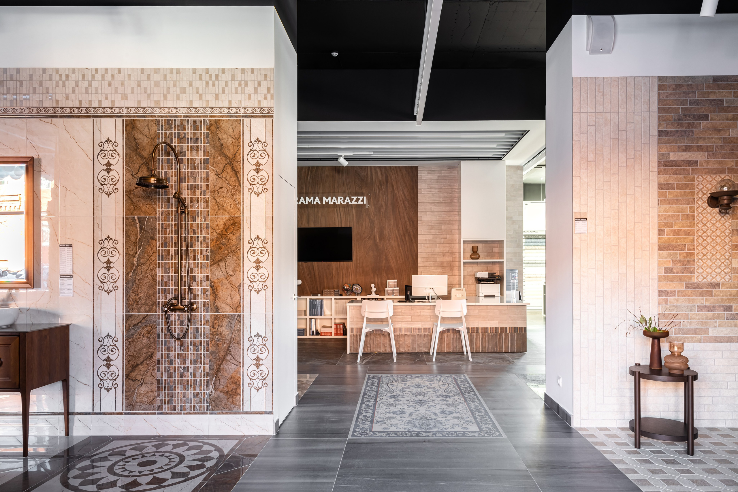 Флагманский магазин KERAMA MARAZZI, г. Киров. Дизайнер\стилист Анна Исупова. Иван Благушин. Интерьерный и архитектурный фотограф в Москве и Санкт-Петербурге