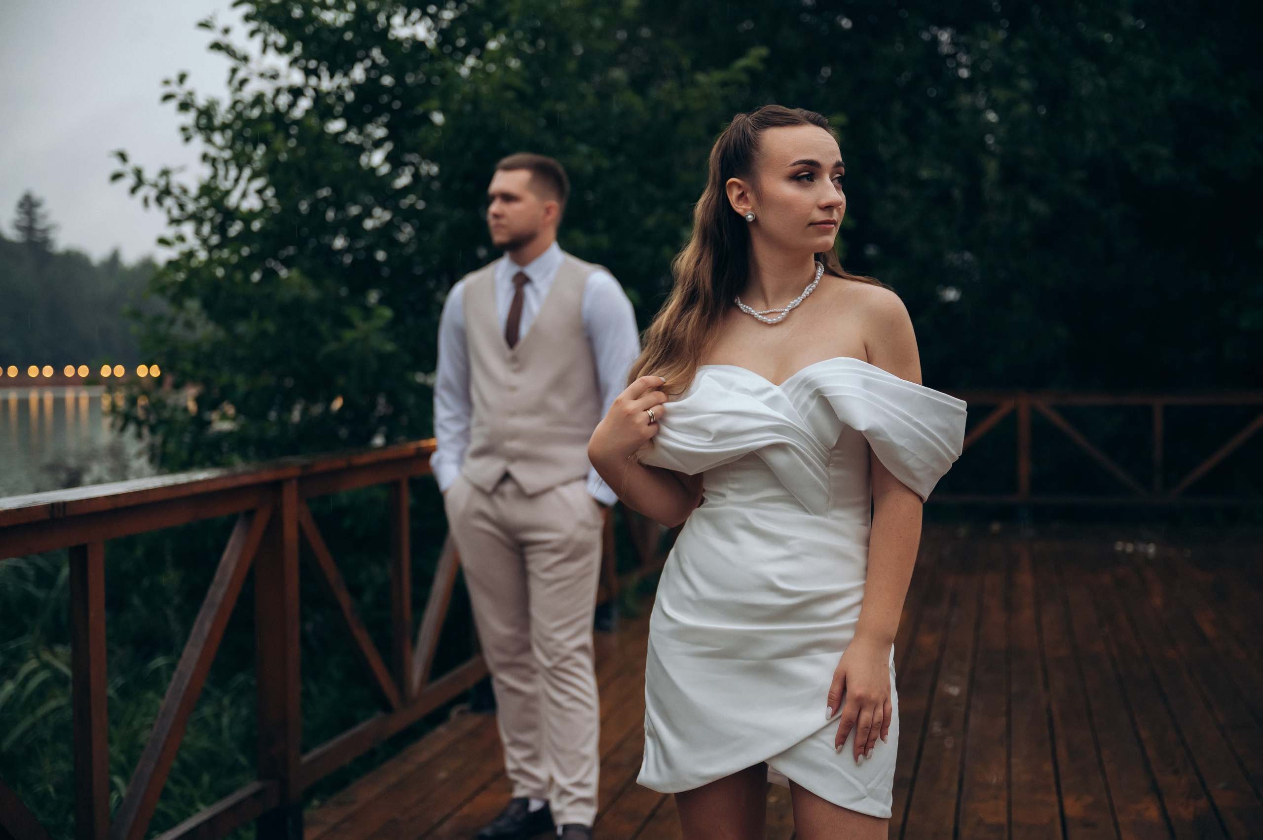 Дождь, Гребнево, любовь. Свадебный и семейный фотограф Виктория Носачёва. Щелково, Москва и МО