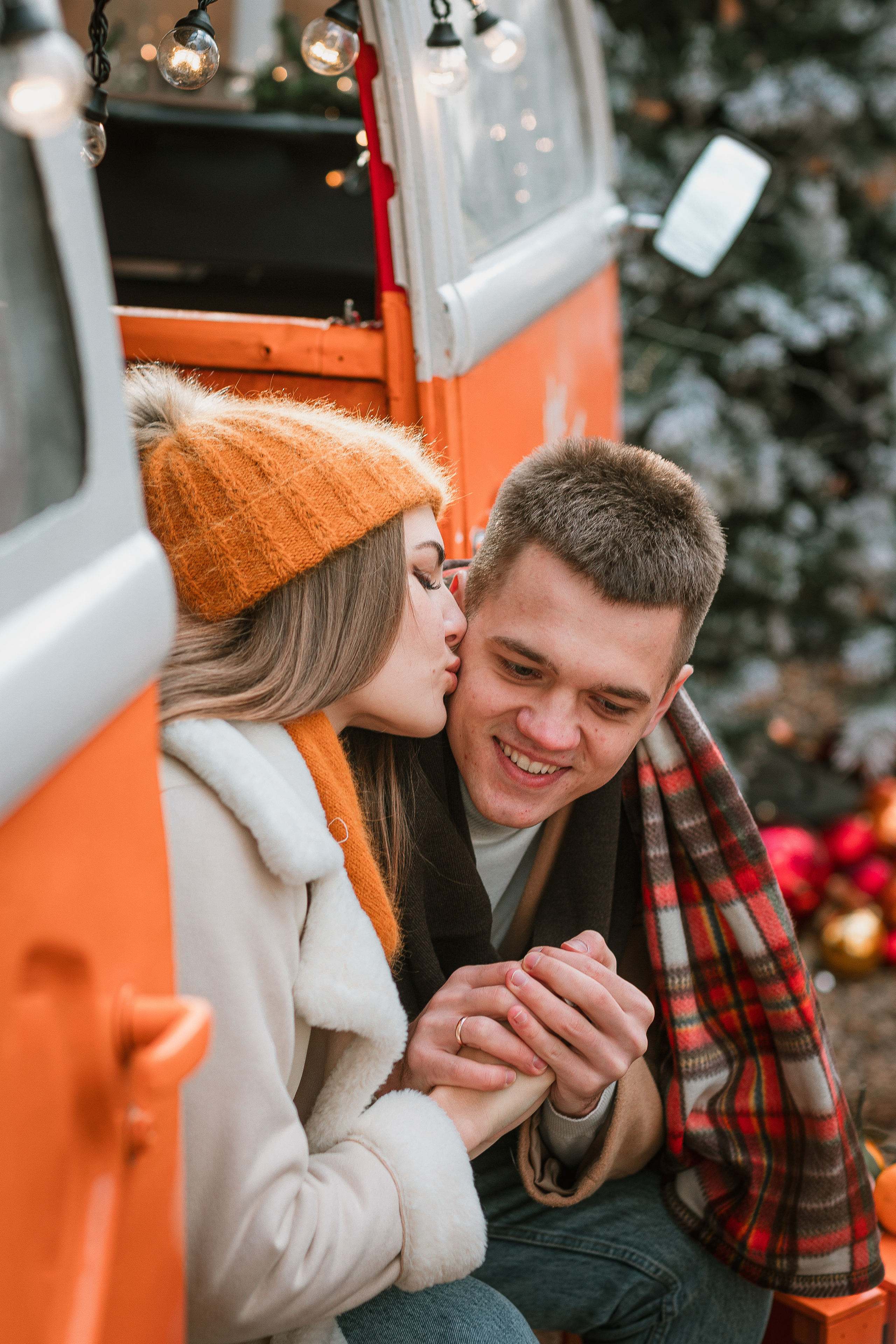 Предновогодняя уличная история Екатерины и Дмитрия. Профессиональный фотограф в Москве, Подмосковье