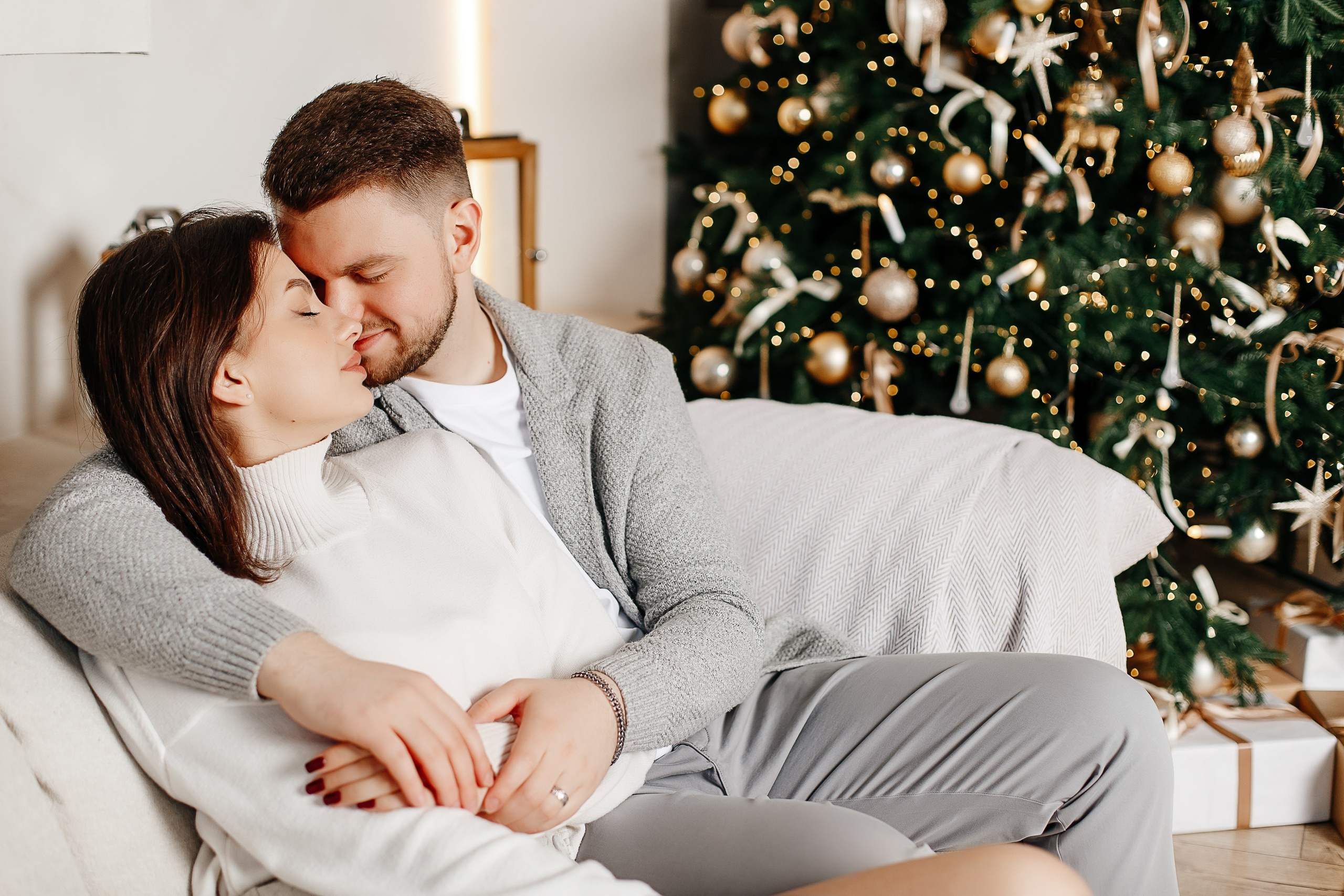 Новогодняя фотосессия для влюбленных в Московской фотостудии. Фотограф в Подольске — Мария Бучнева