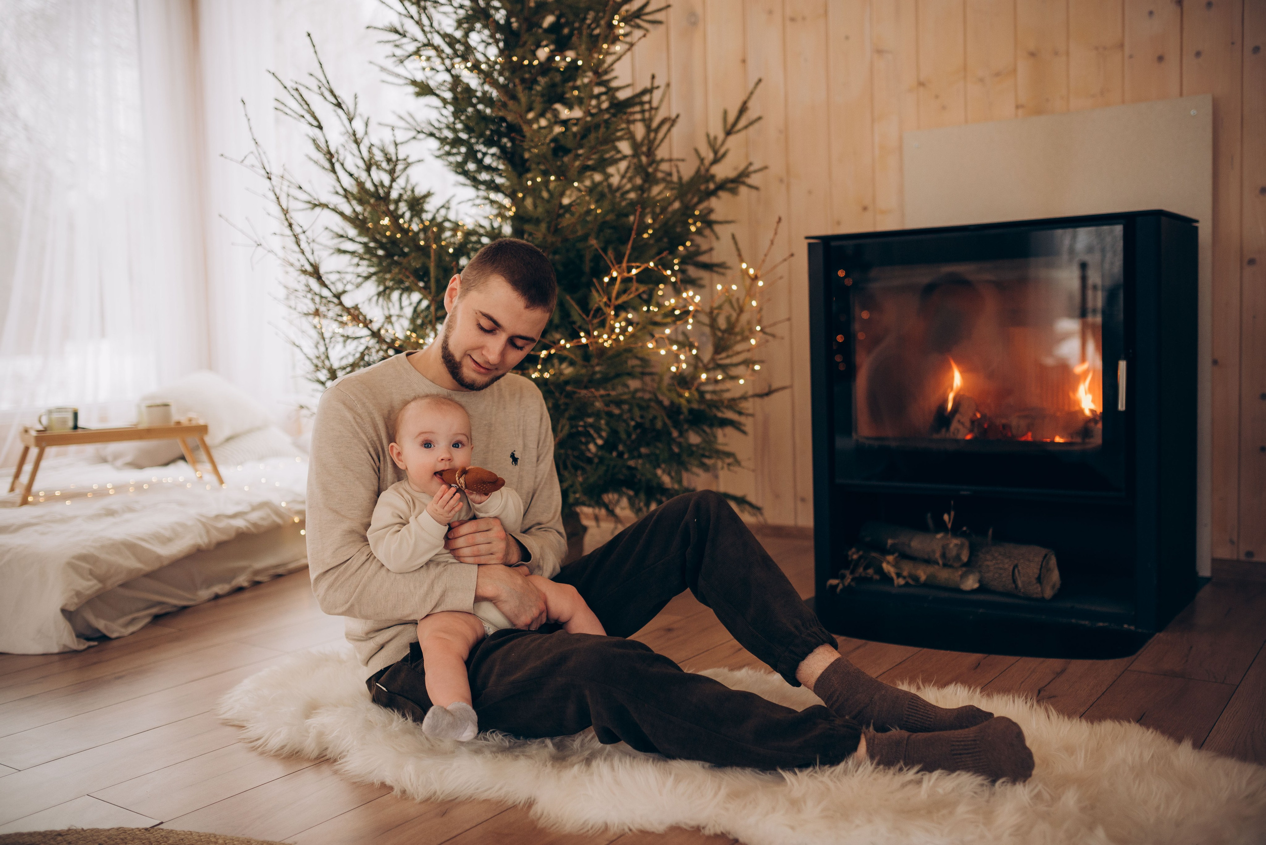 Семейная новогодняя фотосессия в студии. Семейный фотограф в Домодедово и Москве Елена Пичугина