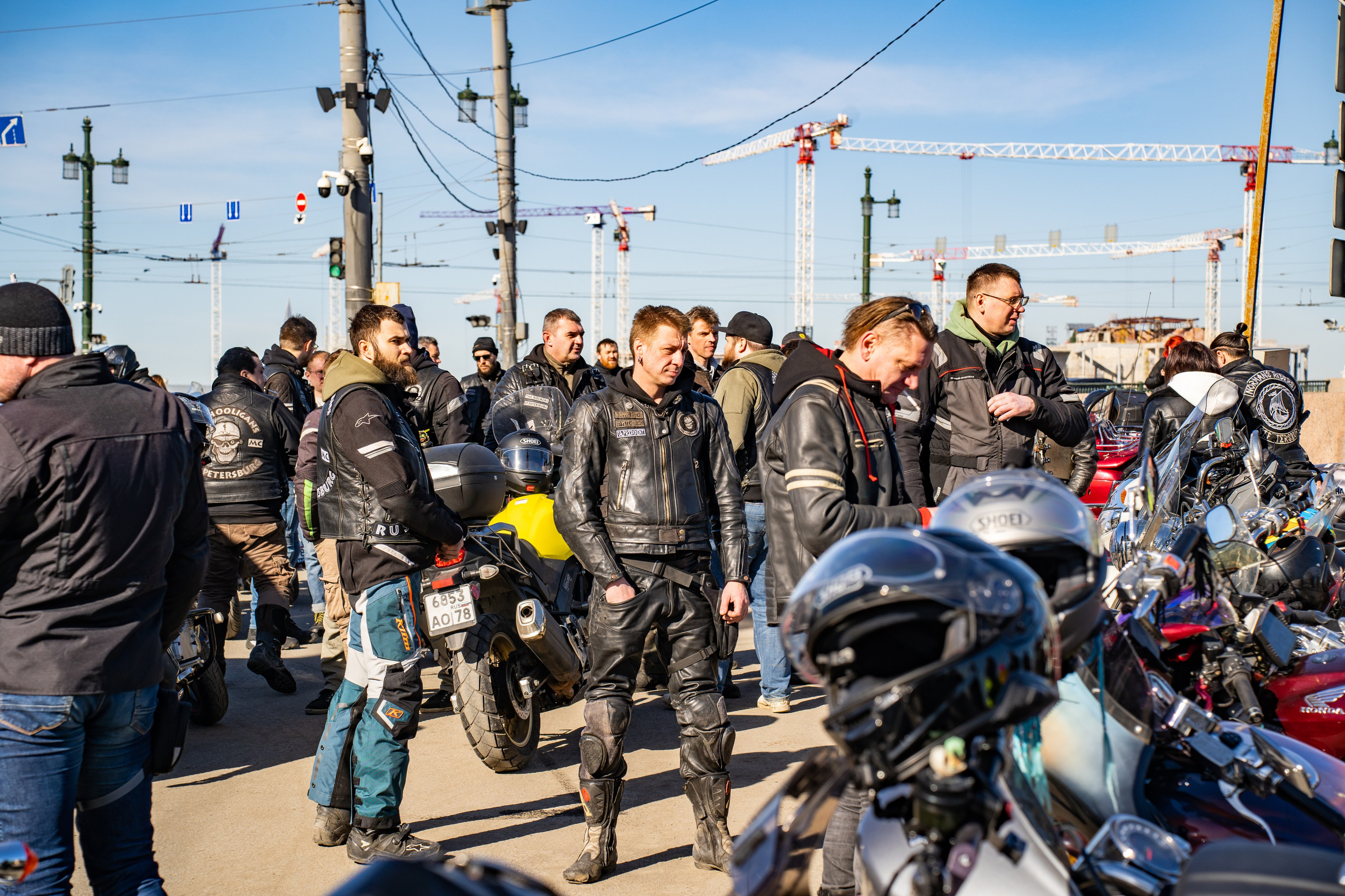 Весенний прохват мотоклуба Normans Riders MC. Концертный и репортажный фотограф в Санкт-Петербурге Слава Пахомов