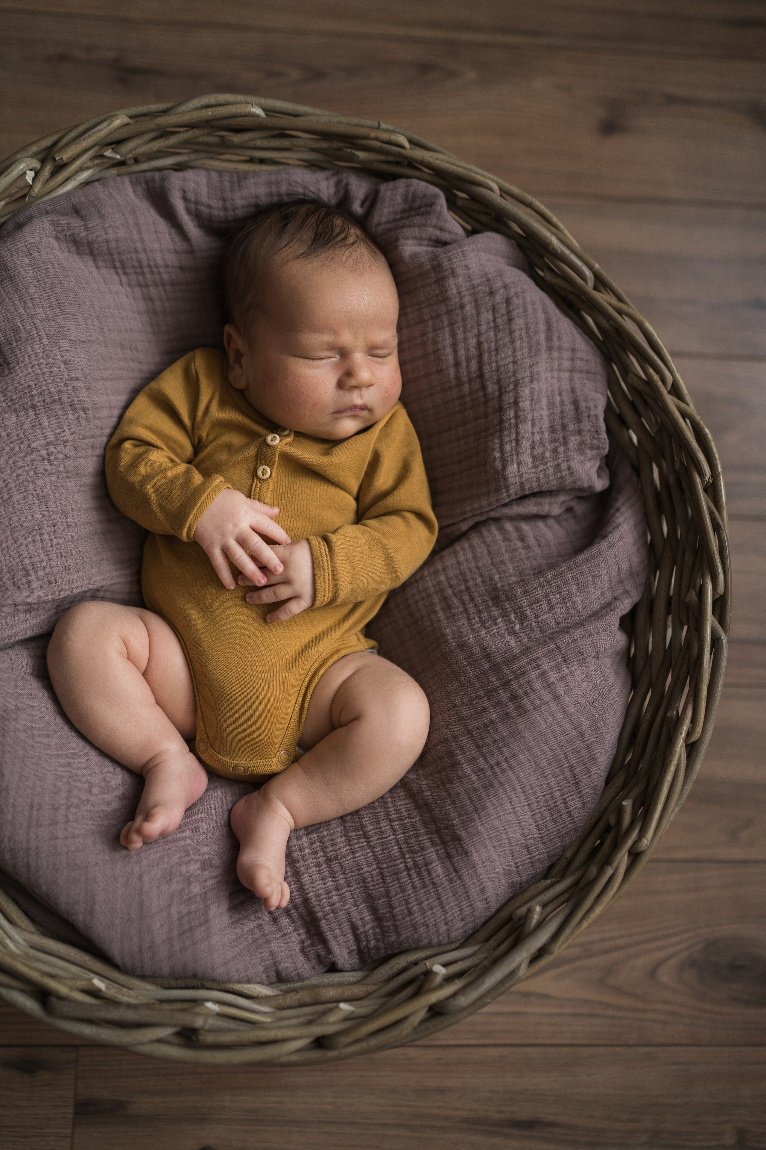 Малыш в корзине. Семейный и детский фотограф Москва Дарья Бугра