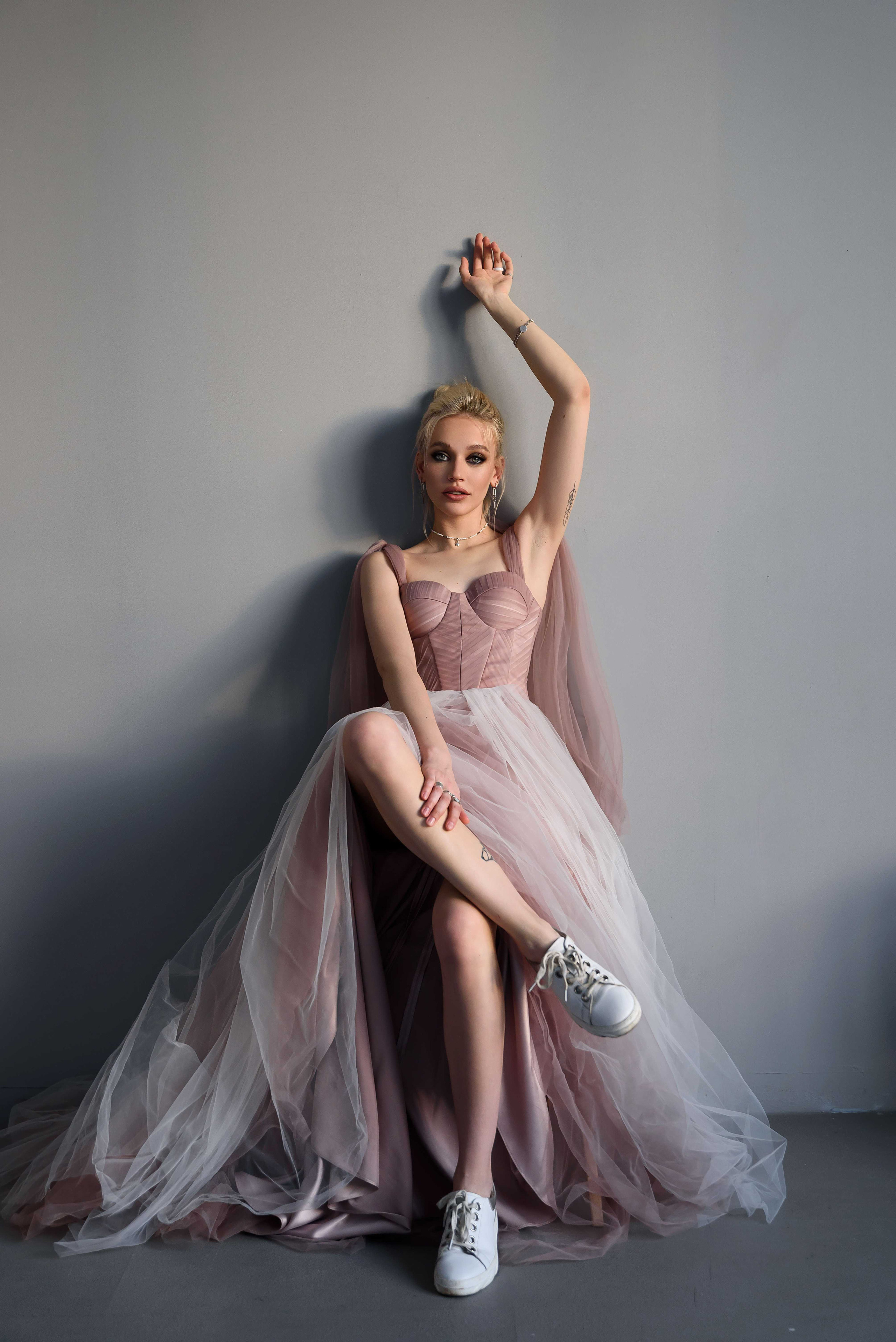 фатиновое платье и кеды фотосессия томск