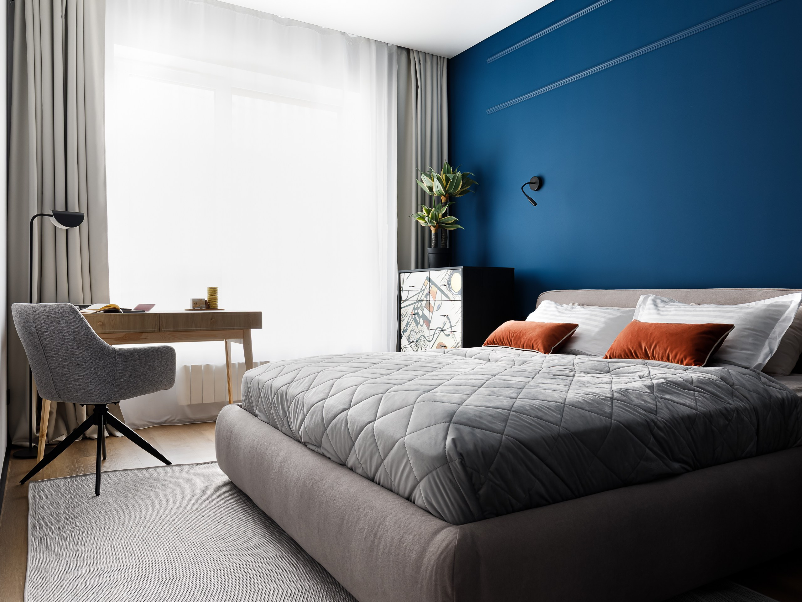 Современная двушка в ЖК Алиа. Дизайнер Екатерина Абдуллина «AEdesign»