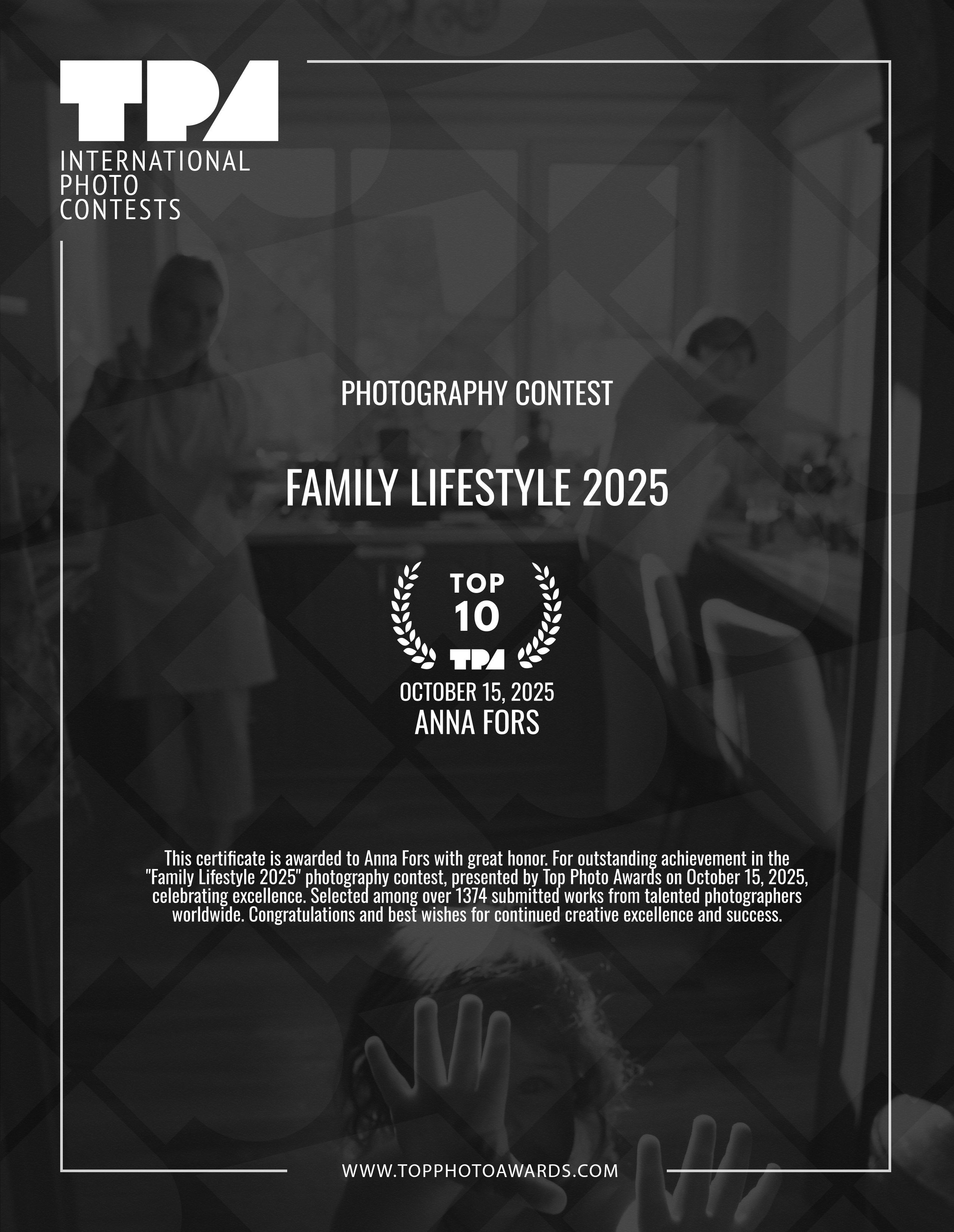 Награды фотохудожника Анны Форс — Победитель BICFP, TopPhotoAwards и финалист Liquida Grant. Арт-ню фотограф, Фотохудожник в Москве Анна Форс