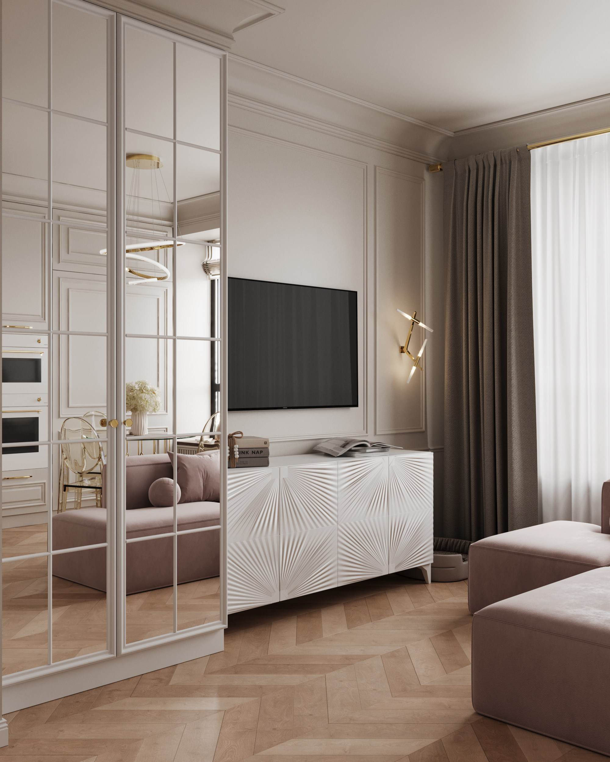 Неоклассика — квартира студия