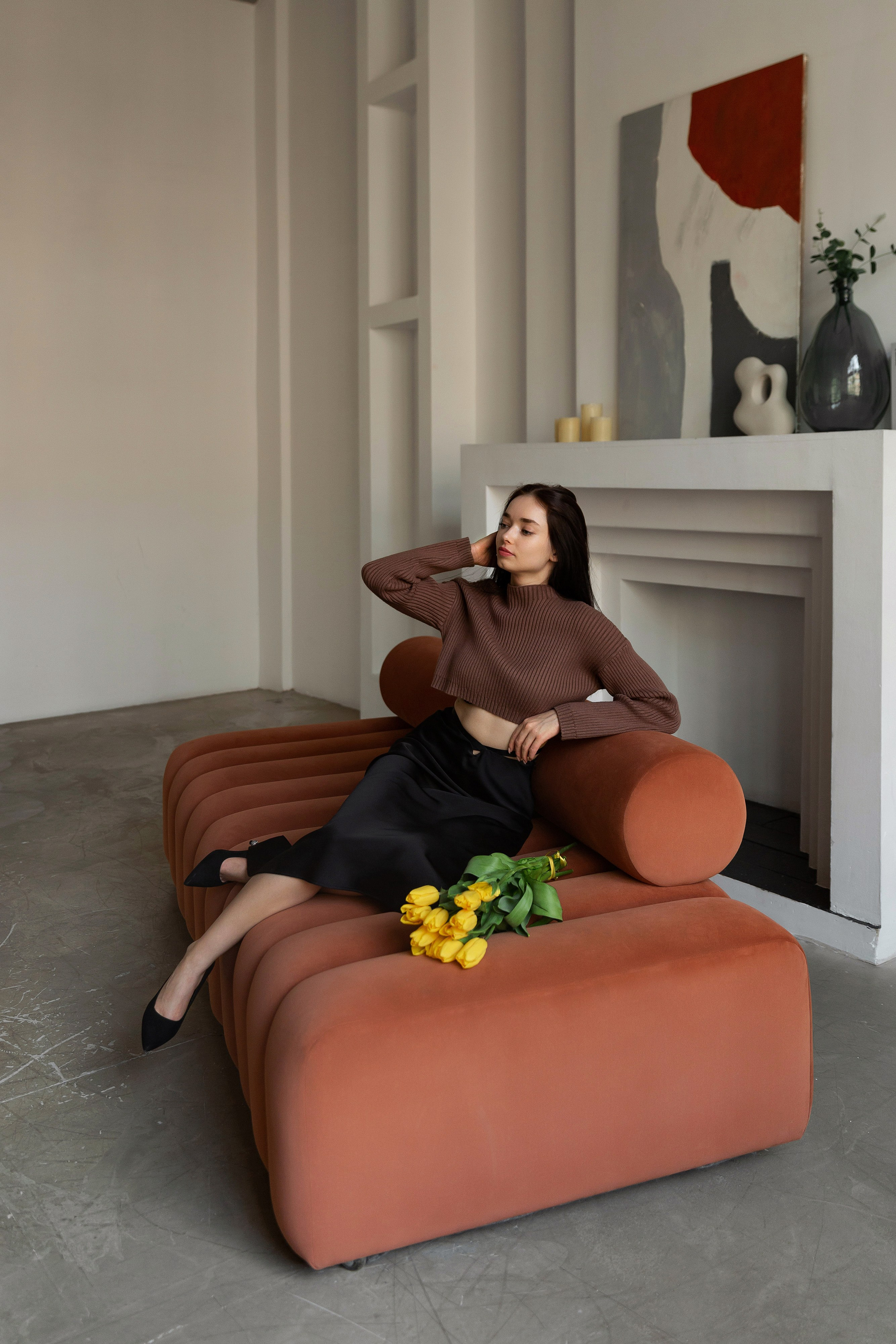 Фотосессия девушки с тюльпанами. Свадебный и портретный фотограф в Санкт-Петербурге Надежда Чечулина