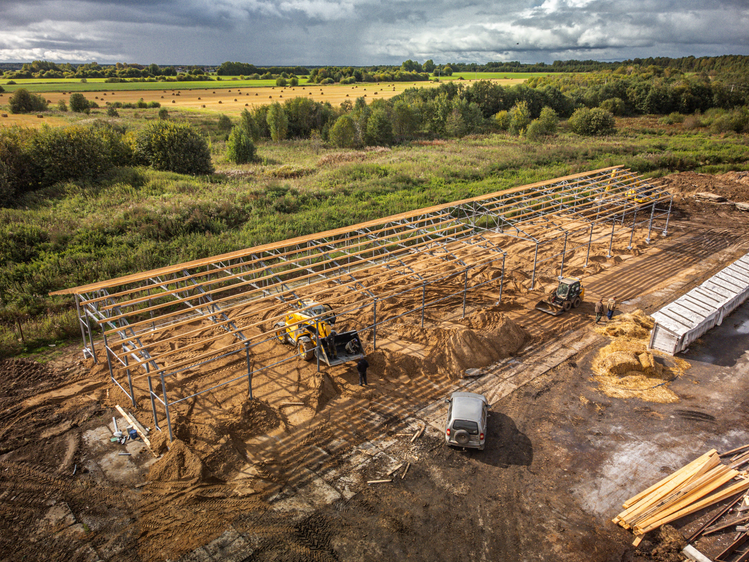 строительство нового телятника, сельское хозяйство Любимского района, Ярославской области