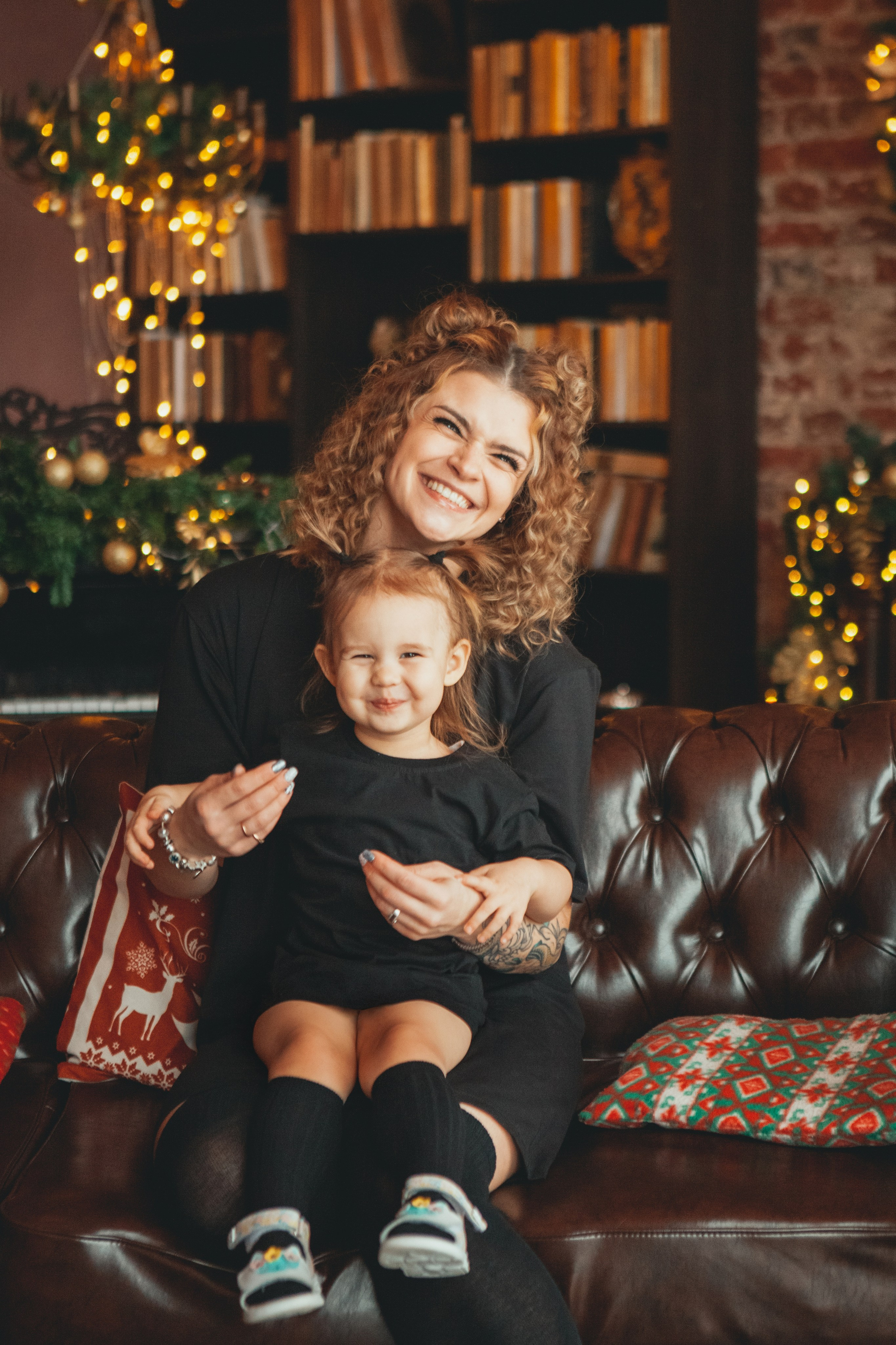 Новогодняя семейная фотосессия в студии. Фотограф Ольга Ефремова