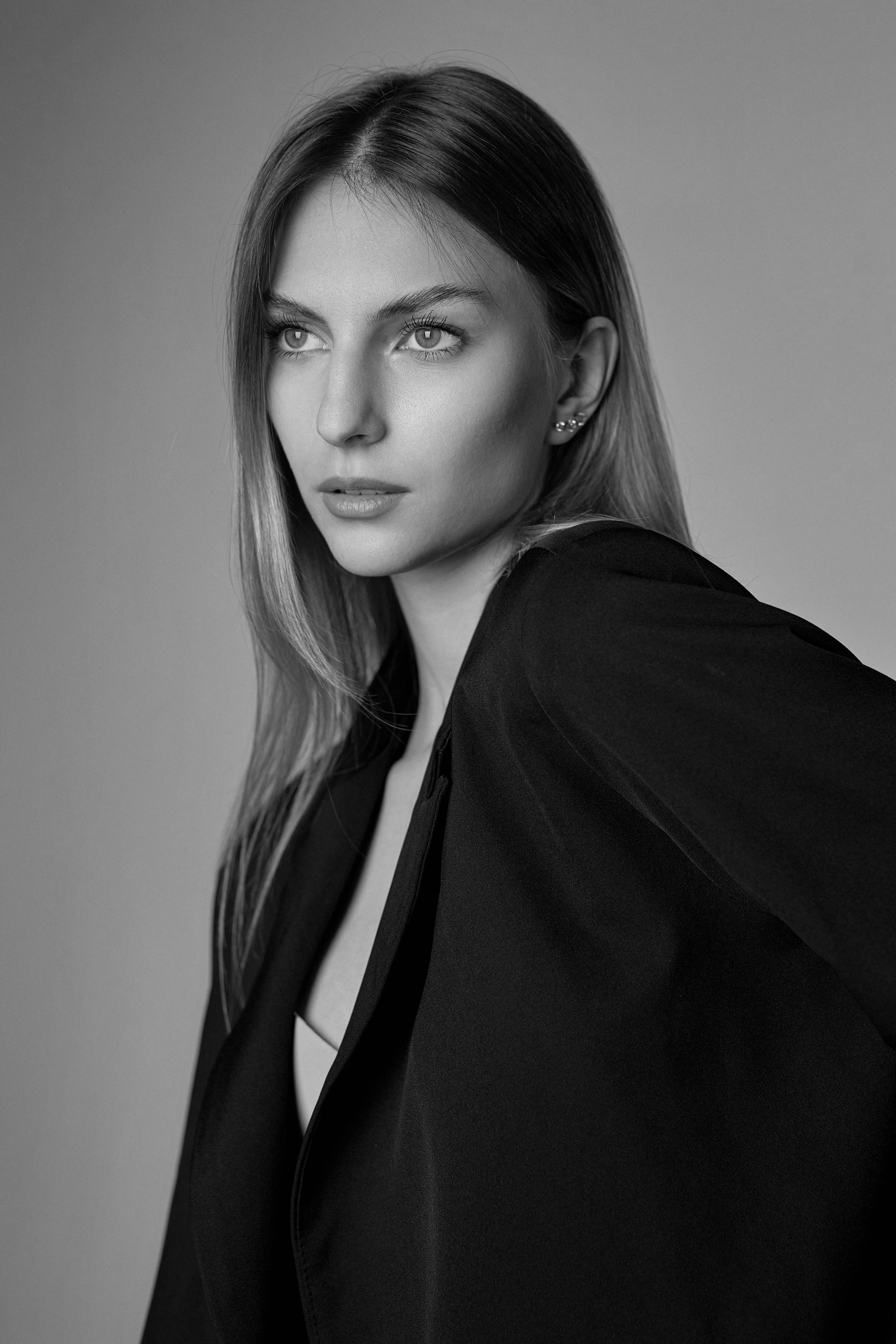 Черно белый портрет