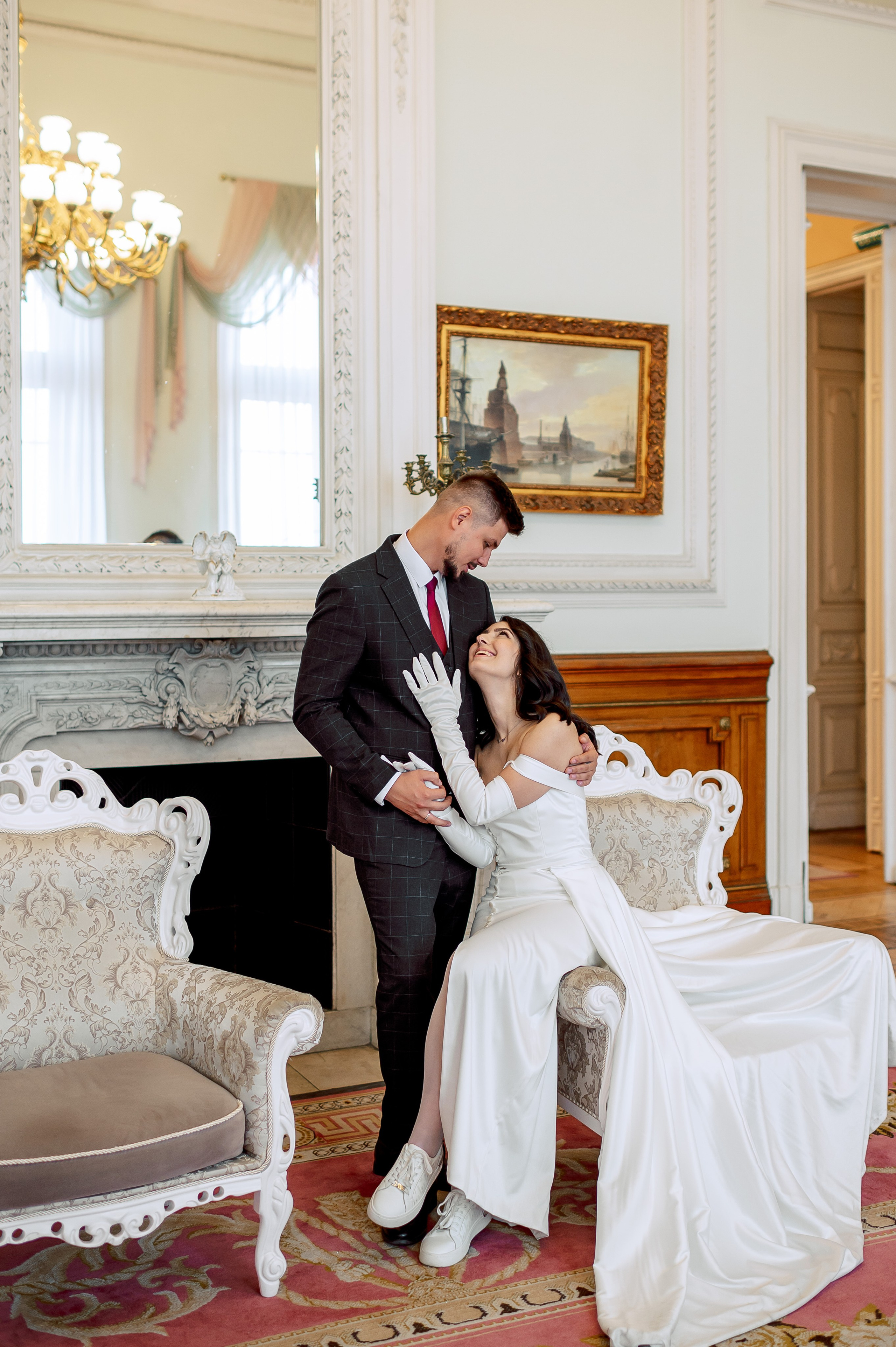 Камерная свадьба в Первом Дворце Бракосочетания №1 на Английской набережной Яны и Евгения. Портретный, семейный и свадебный фотограф в Санкт-Петербурге и в Пушкине Ширяев Денис