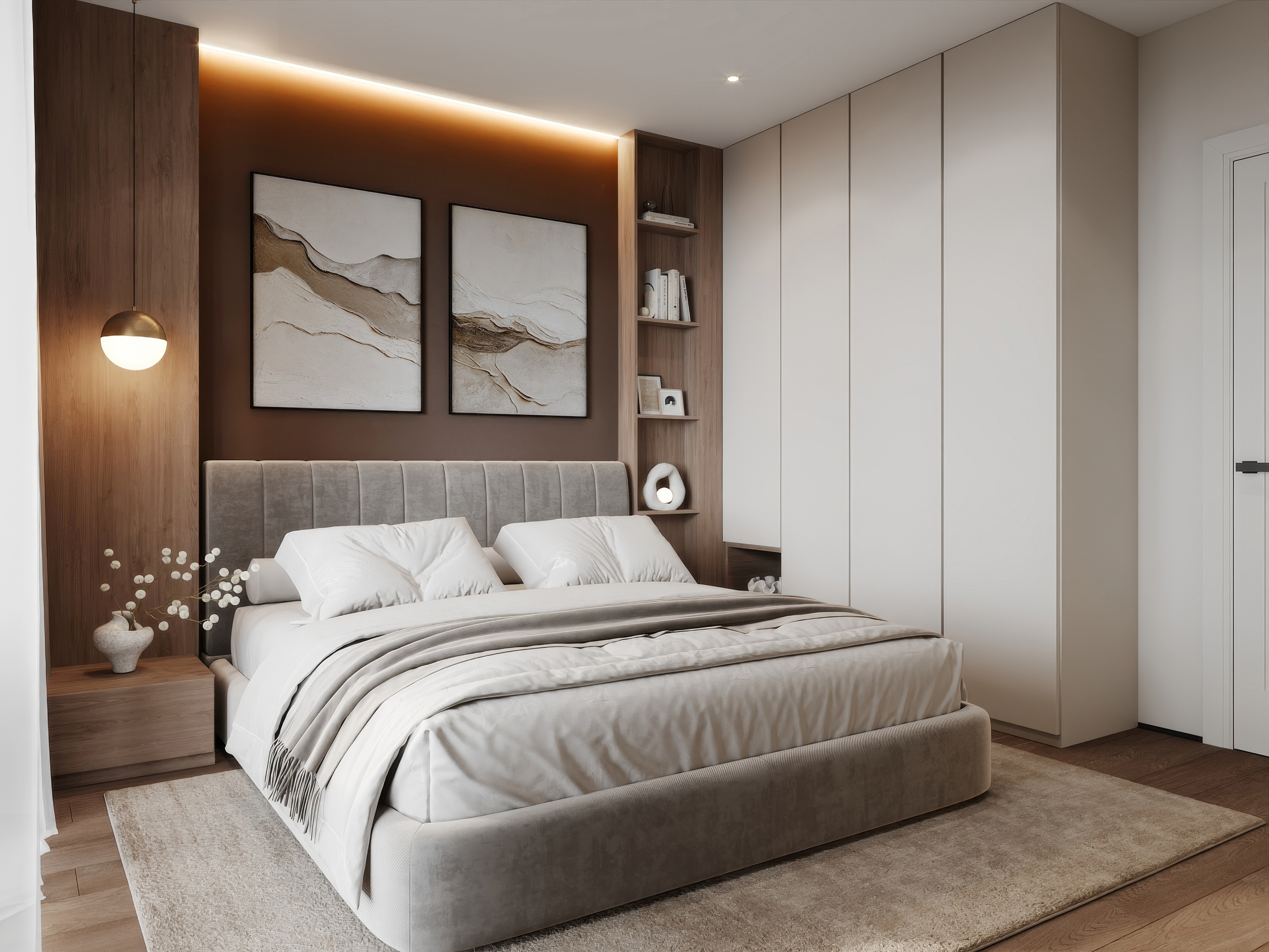 Квартира с винными акцентами, 62 м². Line Дизайн — дизайн интерьера | Елена Гусакова