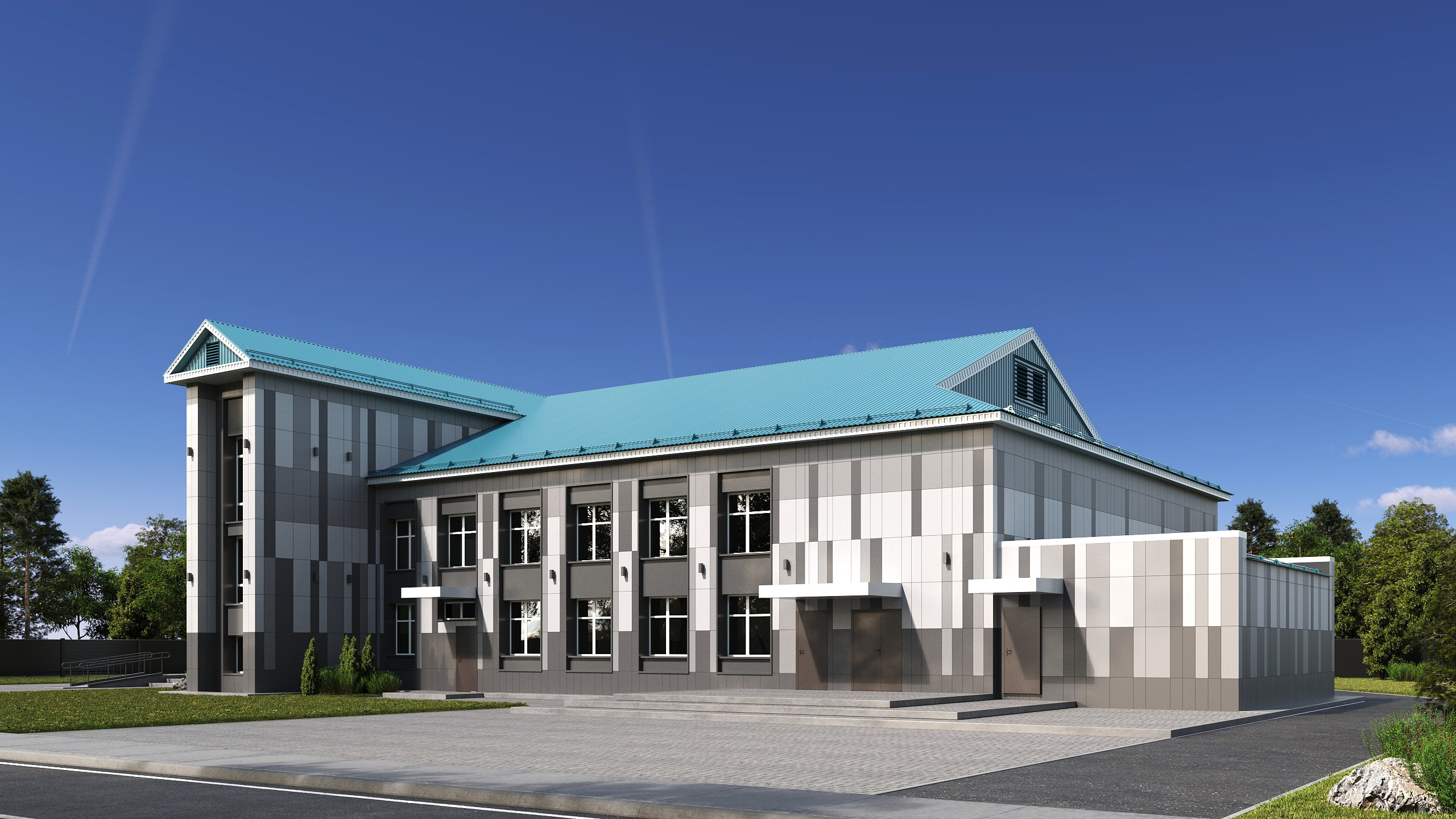 Реконструкция фасада ДК Буинск. Архитектор-дизайнер в Казани