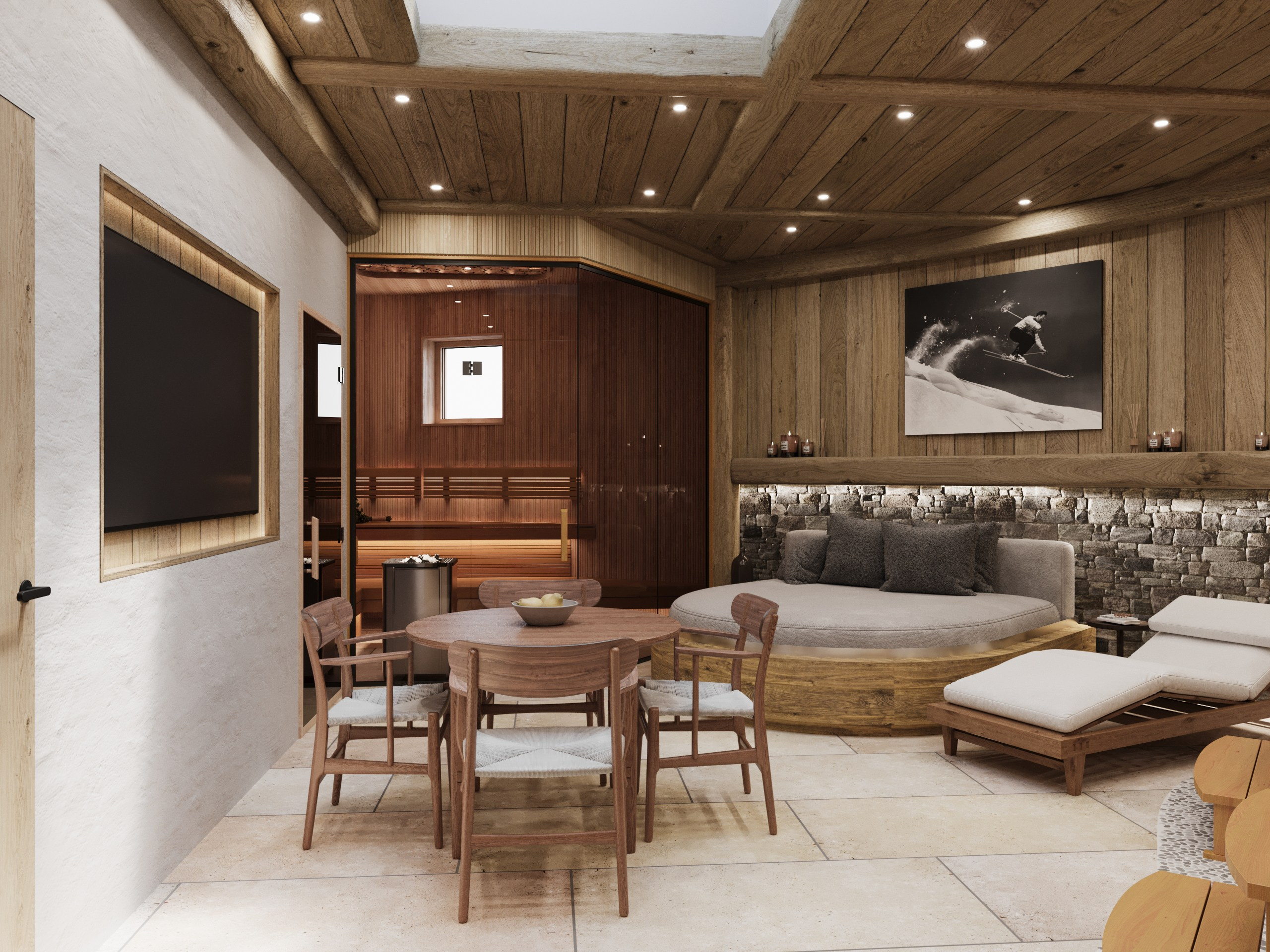 Дизайн сауны в стиле Шале Руан. Архитектор-дизайнер в Казани