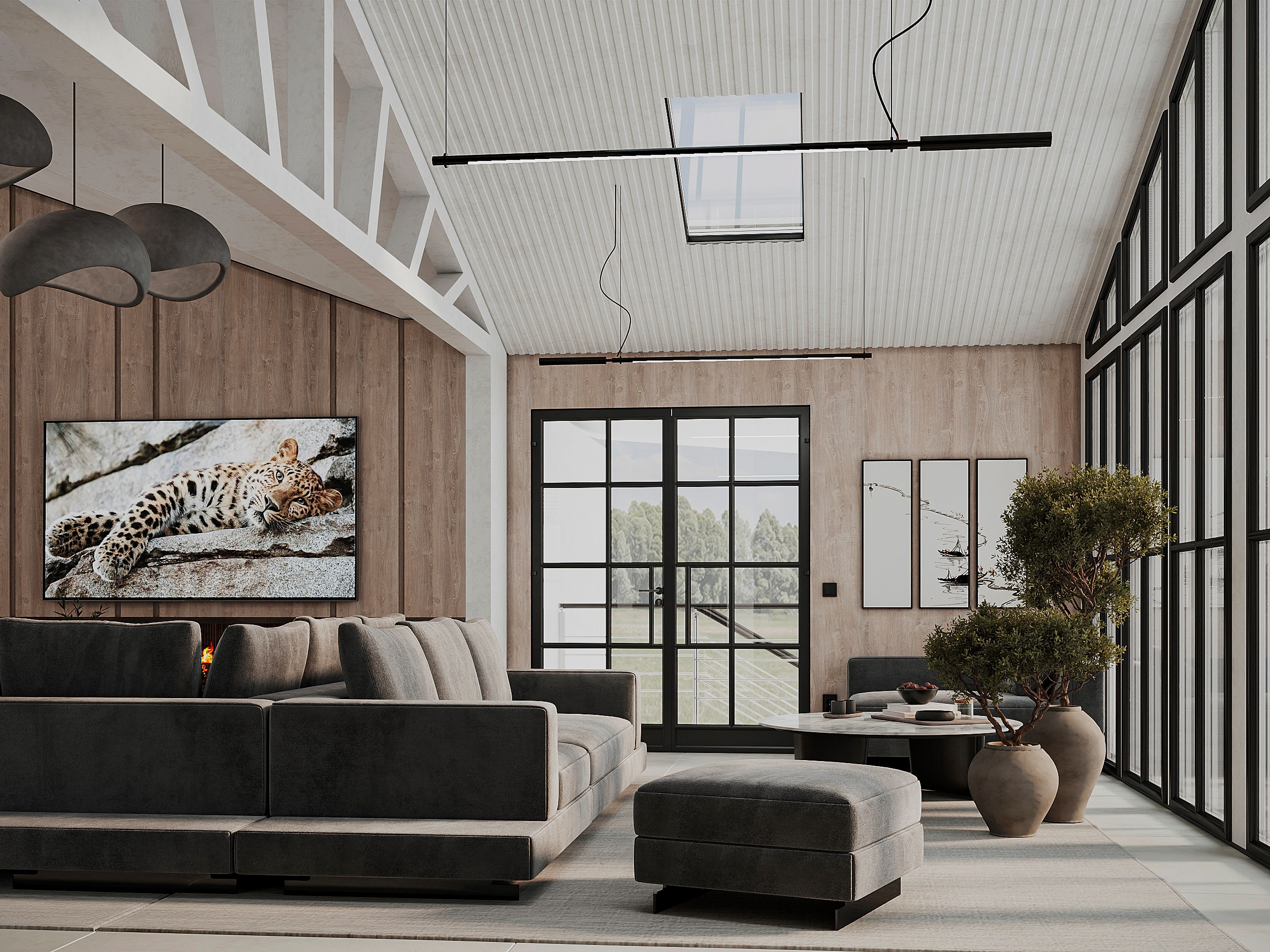 Кухня — Гостиная и прихожая в одном помещении 🤍