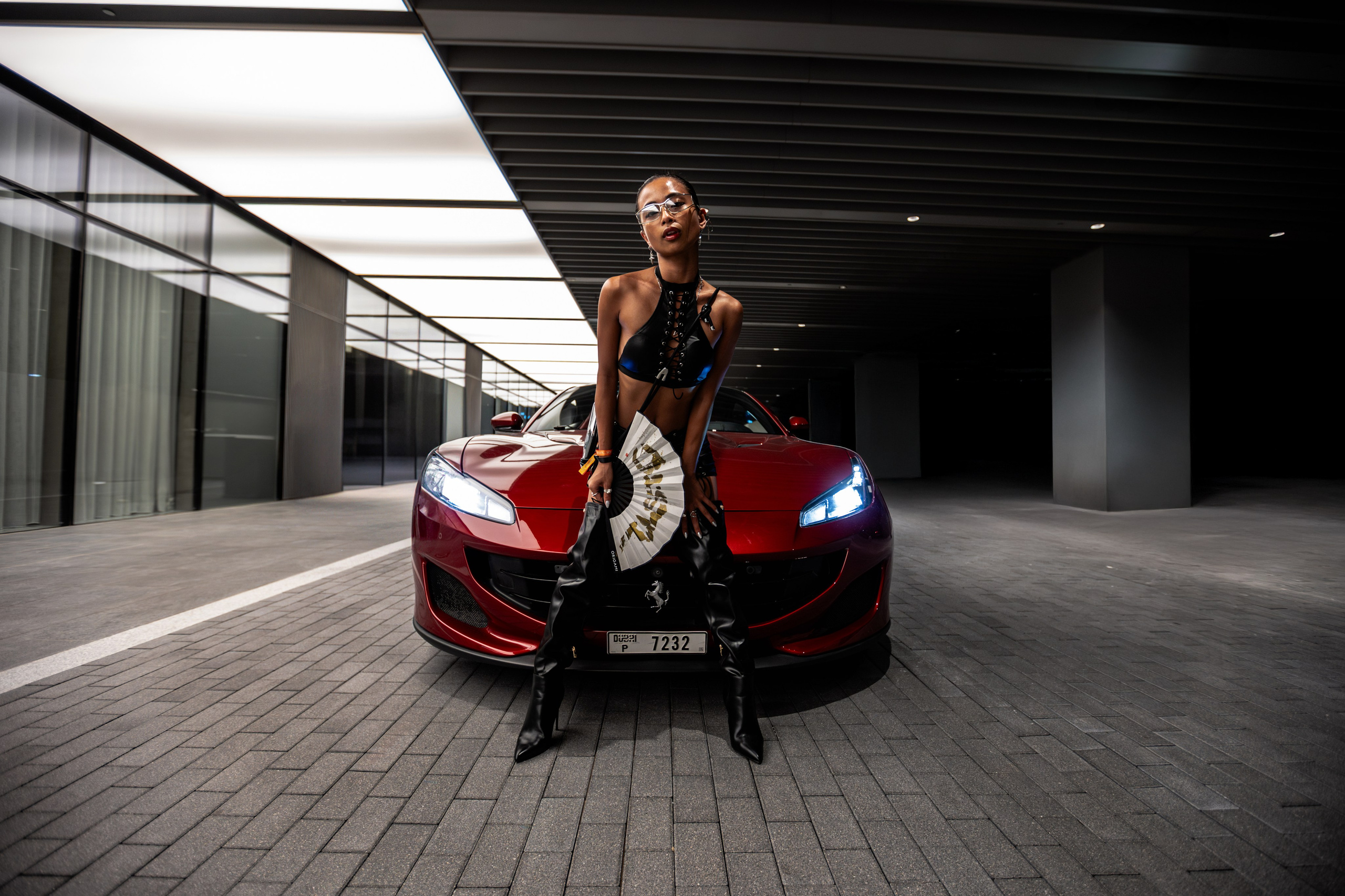 Fashion & Lifestyle Photoshoot in Dubai — Model Photography with Ferrari. Evgen Yatsenko — Photographer in Dubai