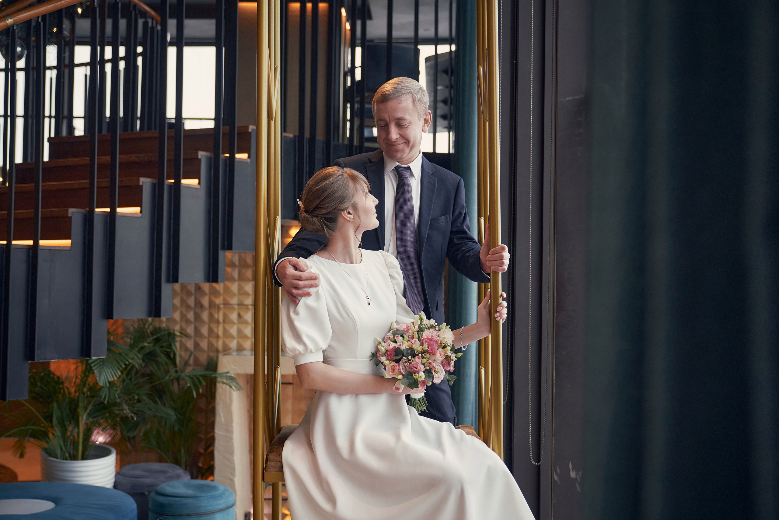 Свадебная Фотосессия в Москва-Сити, ресторан Birds