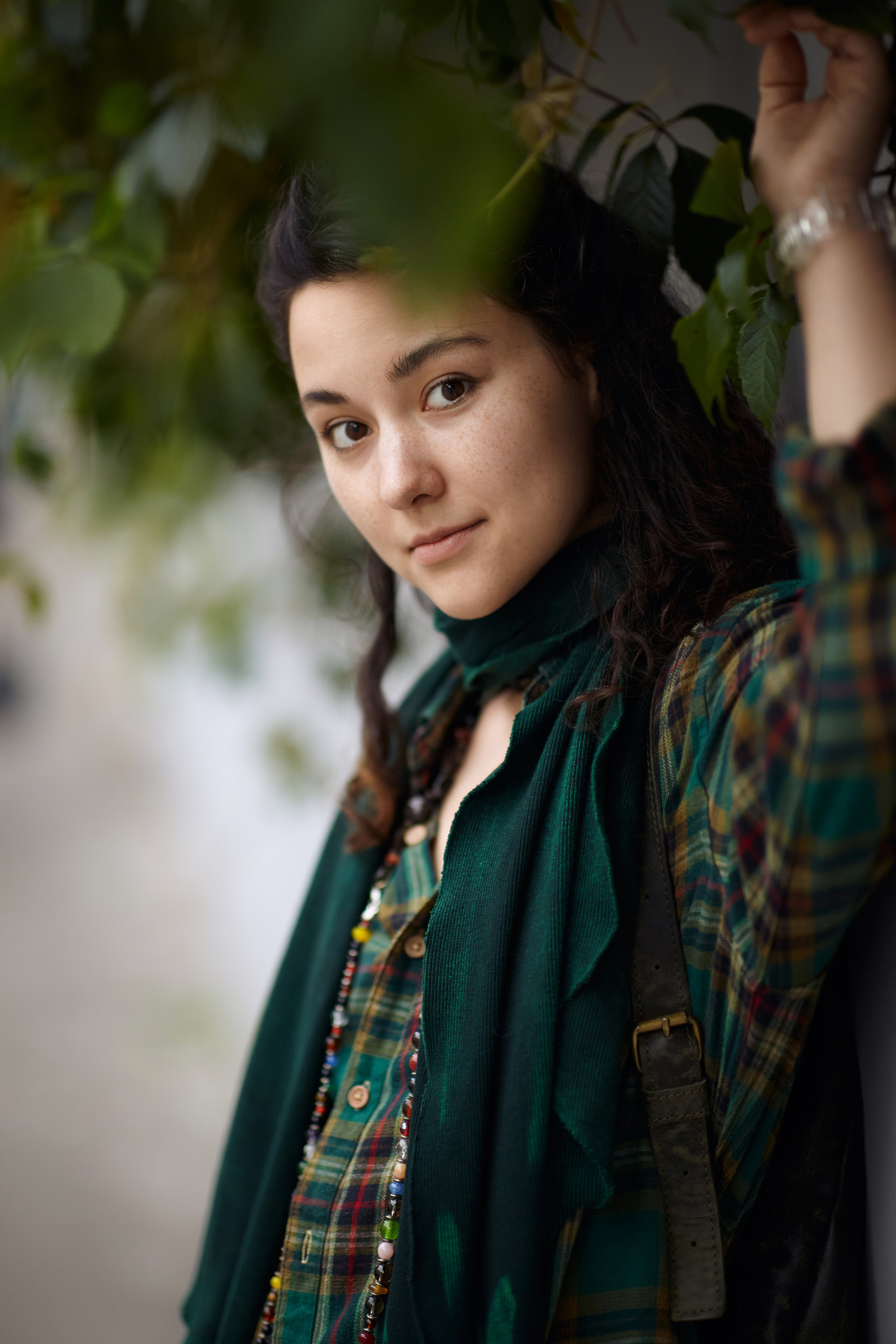 Модель на улицах Москвы: портретная съемка.