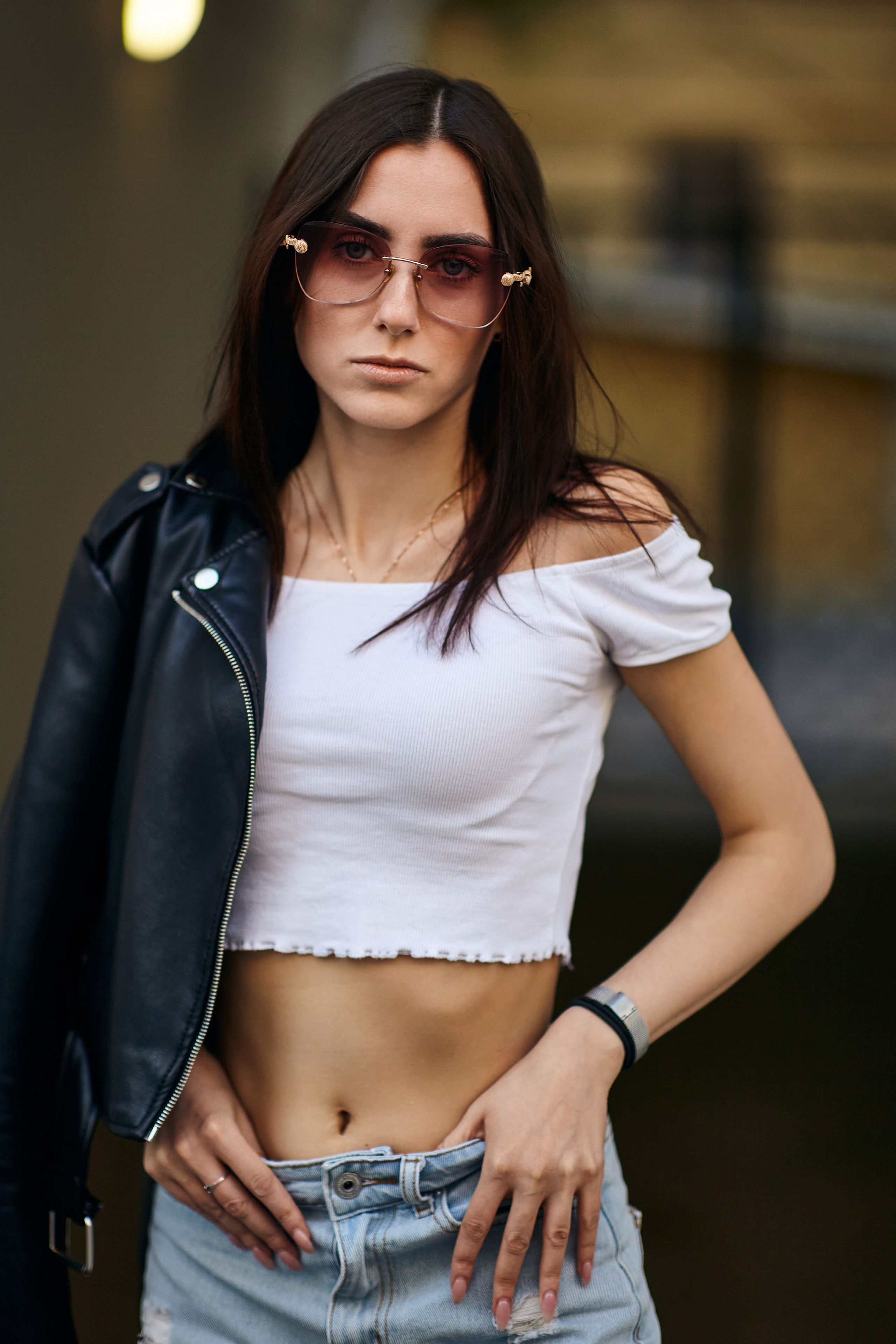 Уличная съемка: модель и город Москва в объективе.