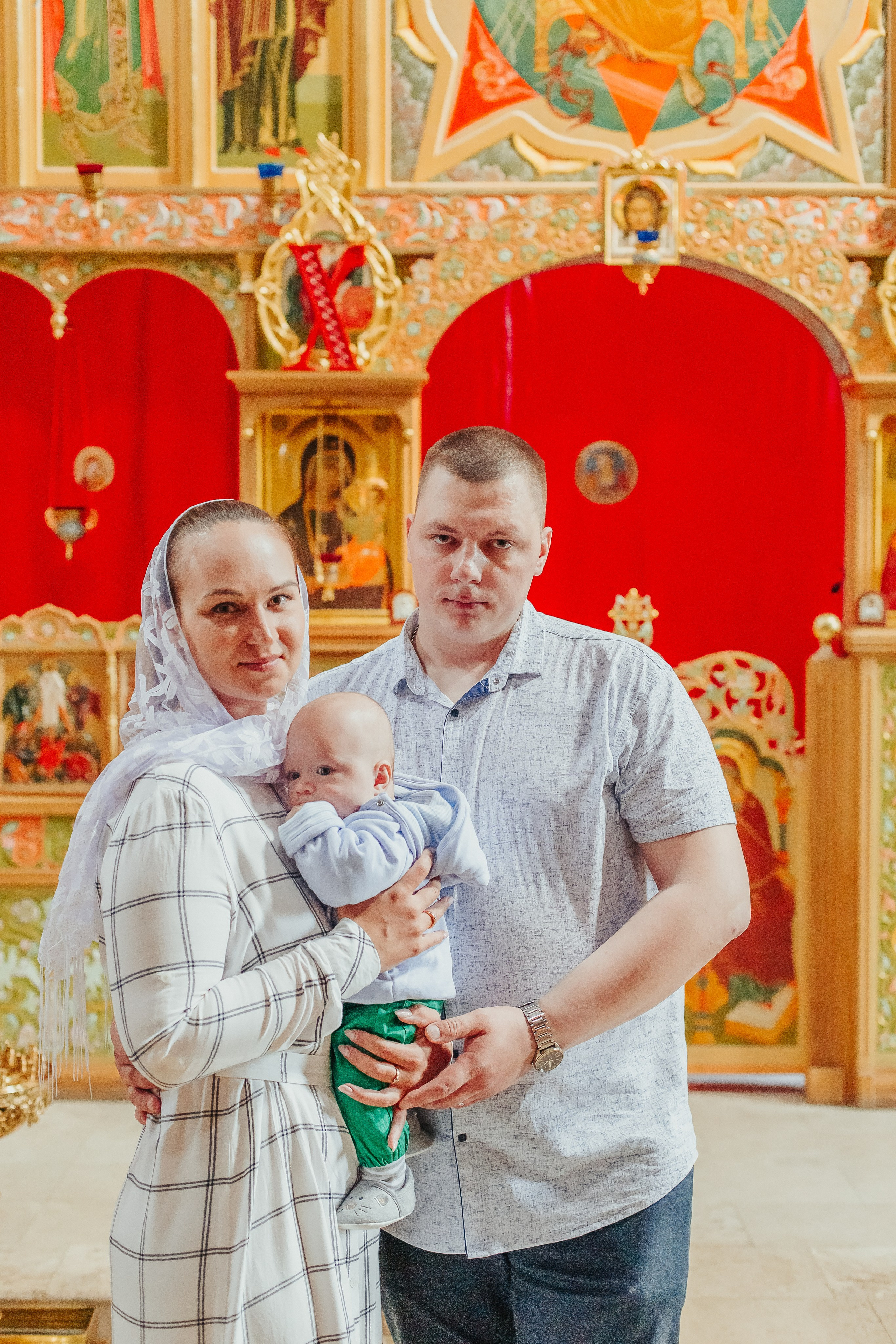 Крещение Михаила. Церковь Явления Пресвятой Богородицы. Фотограф новорожденных и детский в Сергиевом Посаде Кругликова Юлия