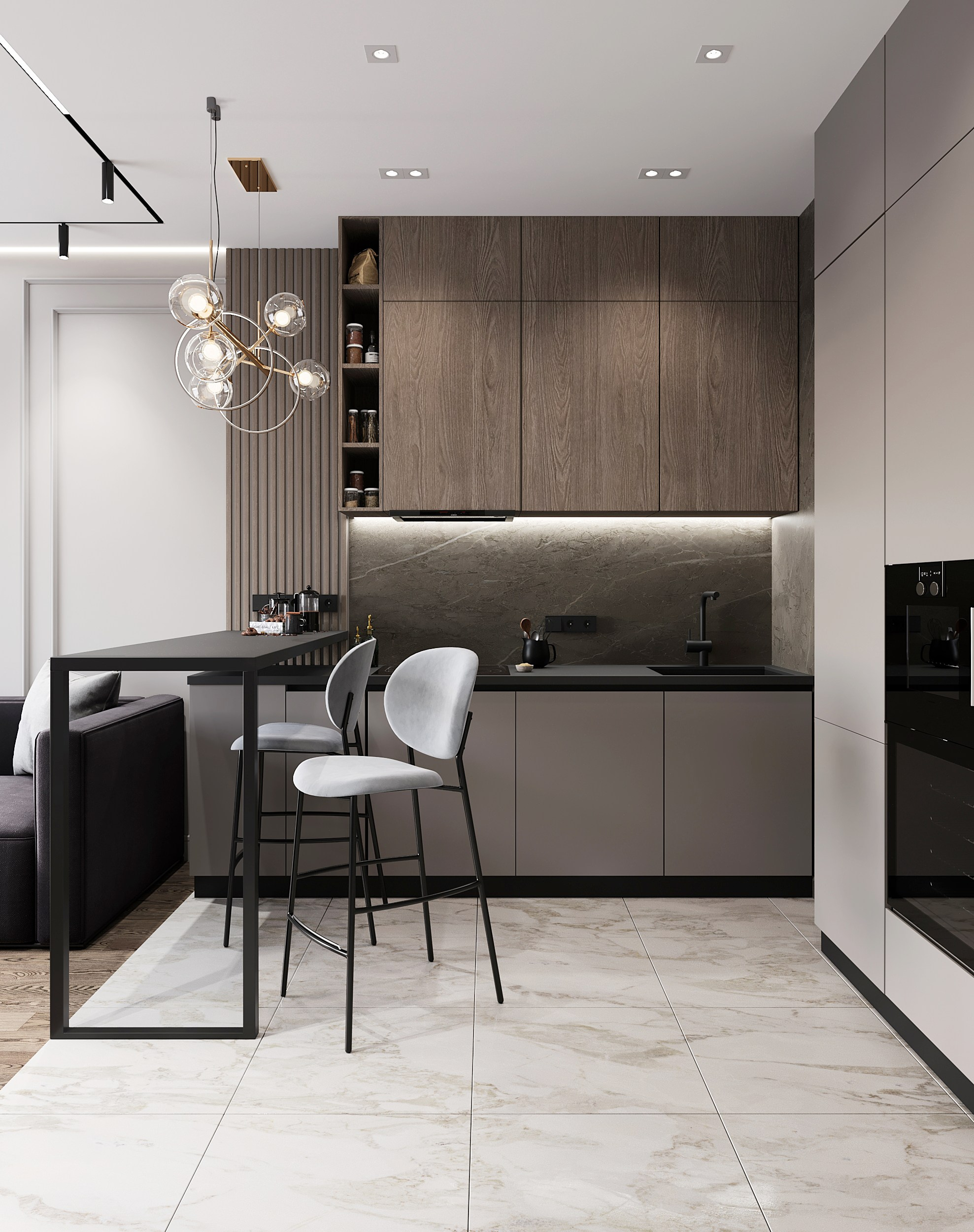 Студия 45 м². 3Д-Визуализация Наталья Макогонова