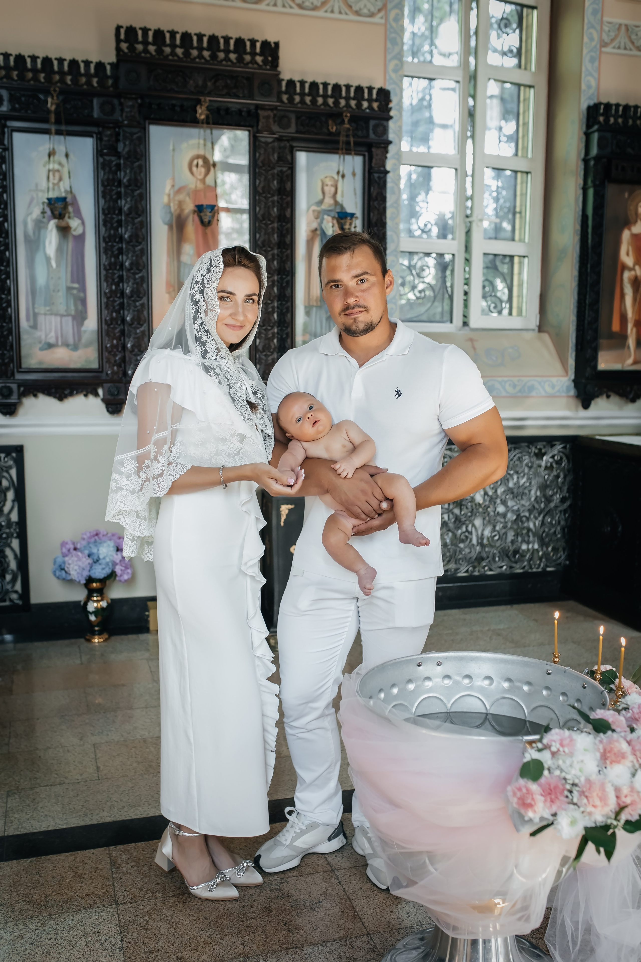 Крещение Савелия в Храме Ксении Петербургской Горки Ленинские. Фотограф на крещение и венчание Москва  Надежда Баланина