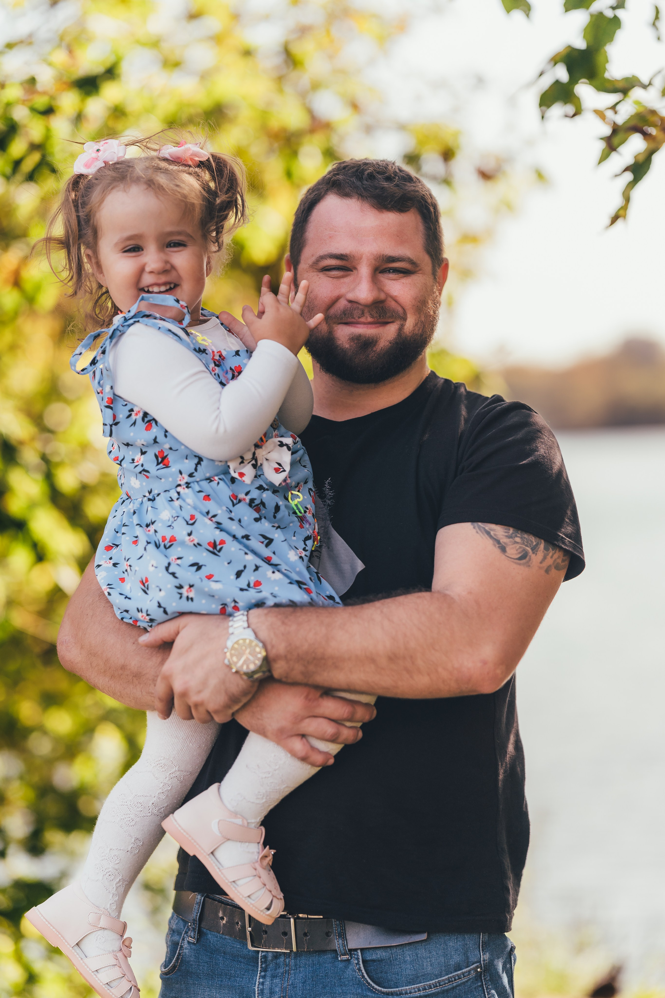 Денис с дочкой, Балашиха, парк Пехорка. Наталья Дукалова фотограф Щелково Королев Пушкино Москва Балашиха