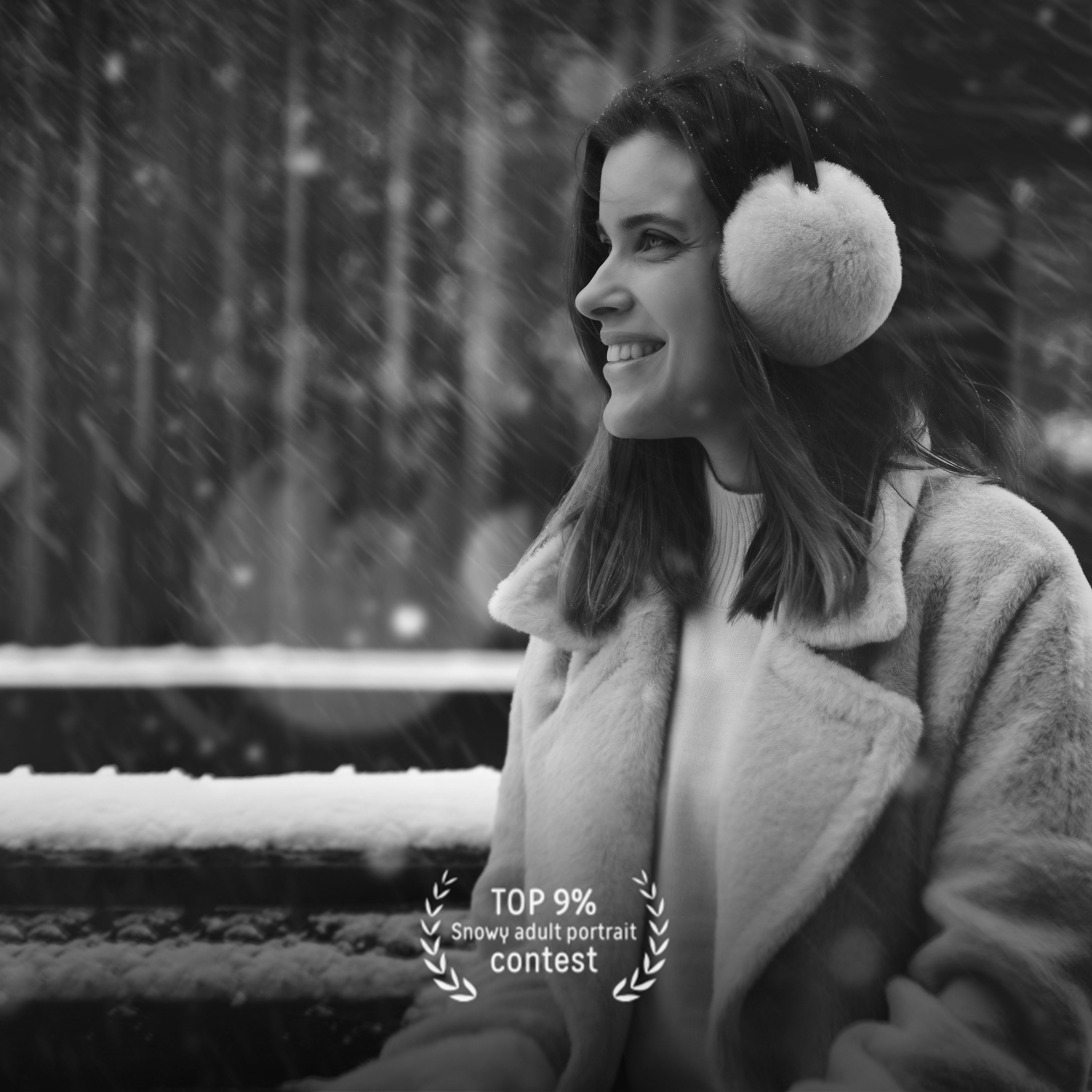 Зима. Красная площадь. Просится в цвете? Возможно. Но я решила его убрать и сделать чёрно-белый портрет. 2024 год.