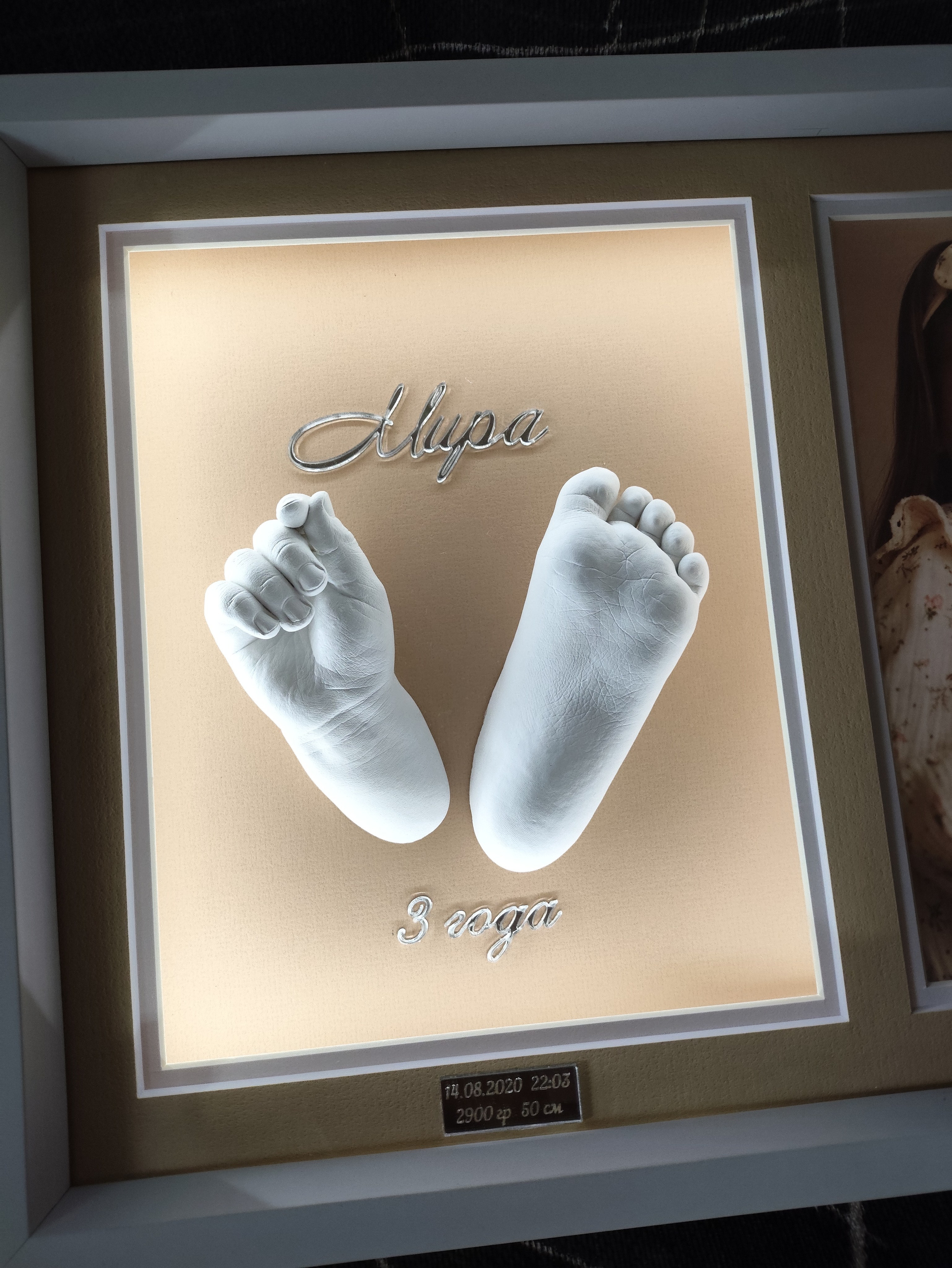 Детские слепки в багете. Слепки 3D Premium качества | Ульяновск