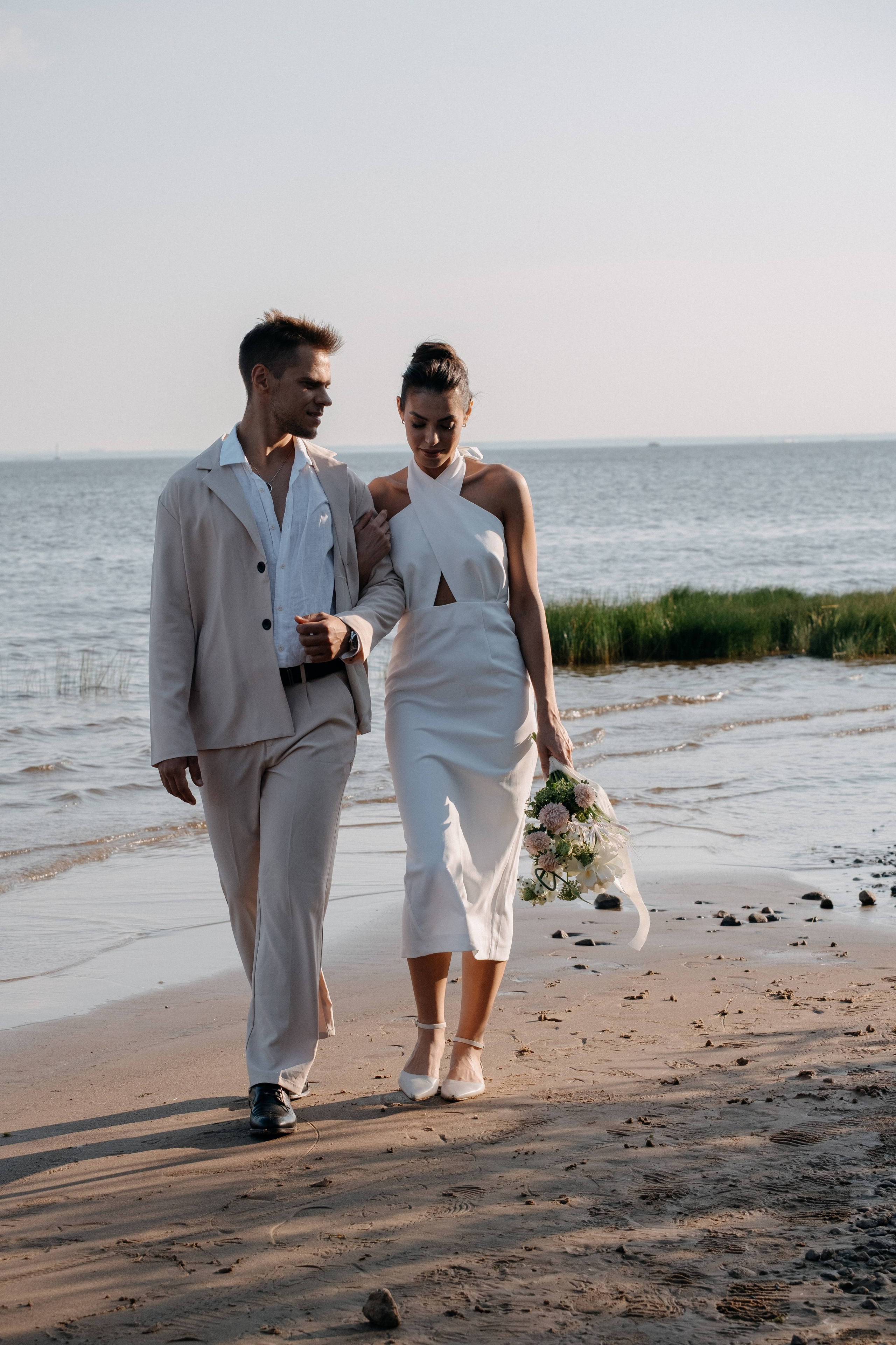 СВАДЕБНАЯ ФОТОСЕССИЯ ВЫЕЗДНОЙ ЦЕРЕМОНИИ (ФИНСКИЙ ЗАЛИВ). Профессиональный фотограф, Санкт-Петербург — Виктория Богомолова