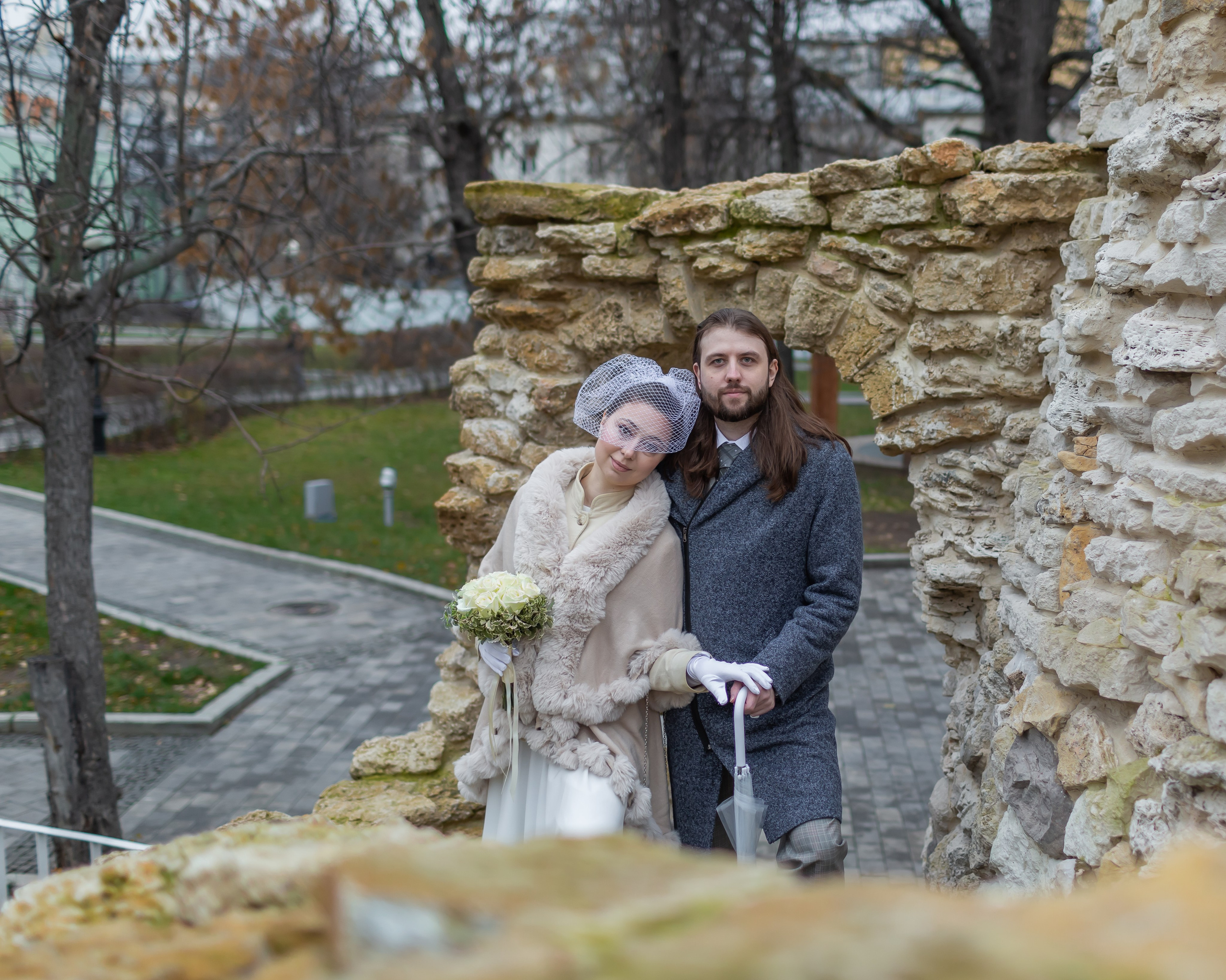 Фотосъёмка свадебной прогулки в стиле Love Story