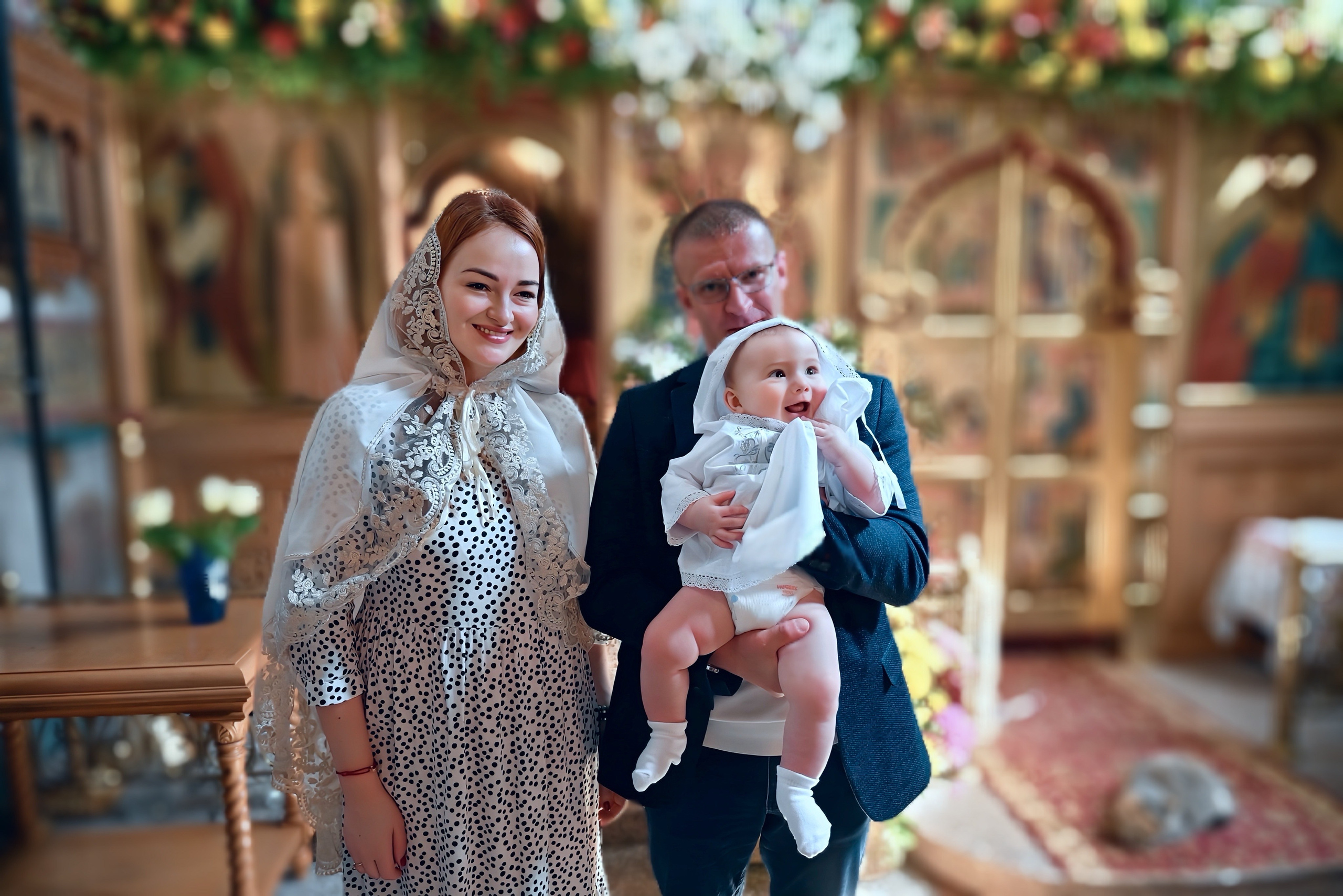 Крещение мама Лилия. Семейный и детский фотограф Москва