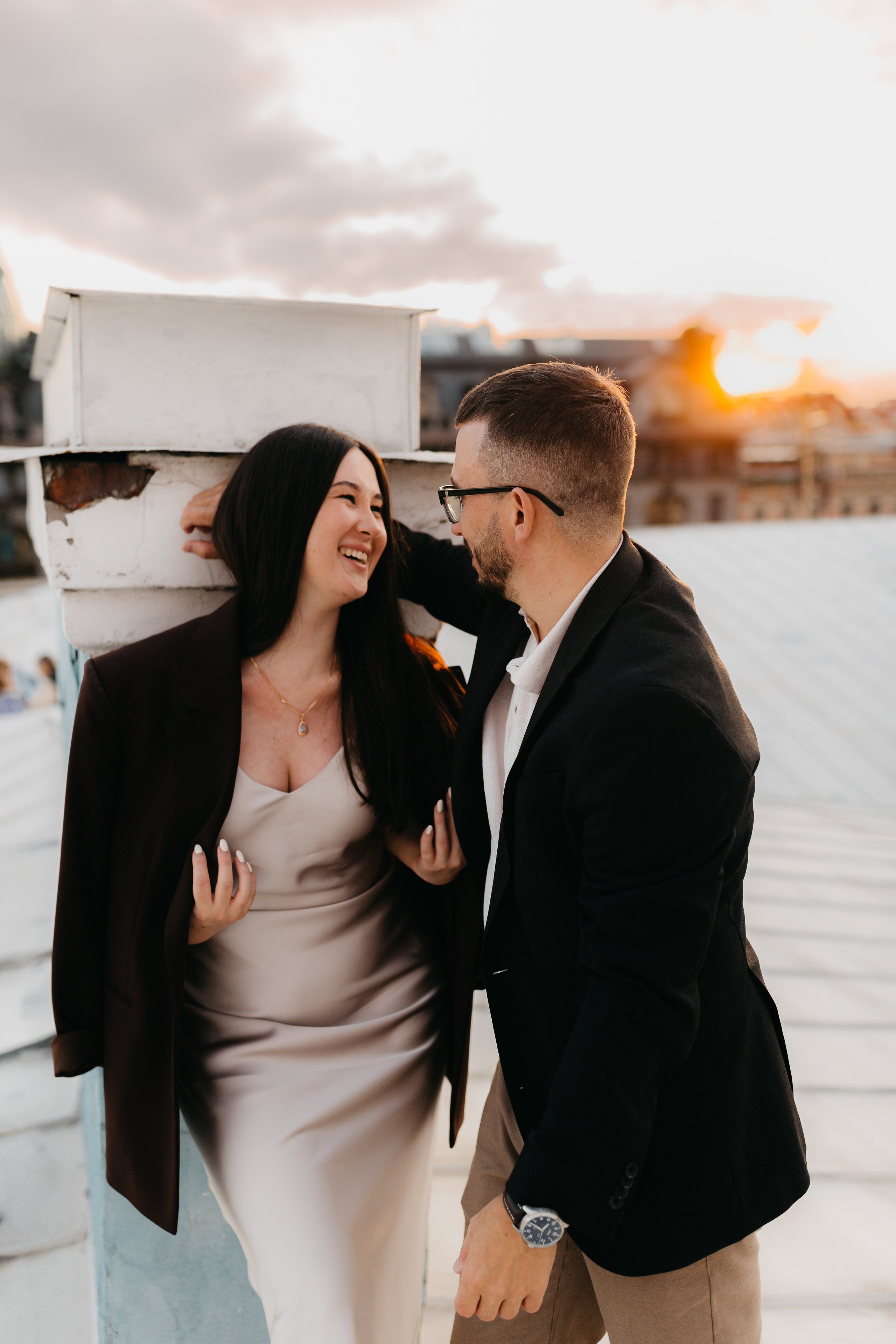 LoveStory на крышах Питера. Фотограф Санкт-Петербург Князева Елизавета