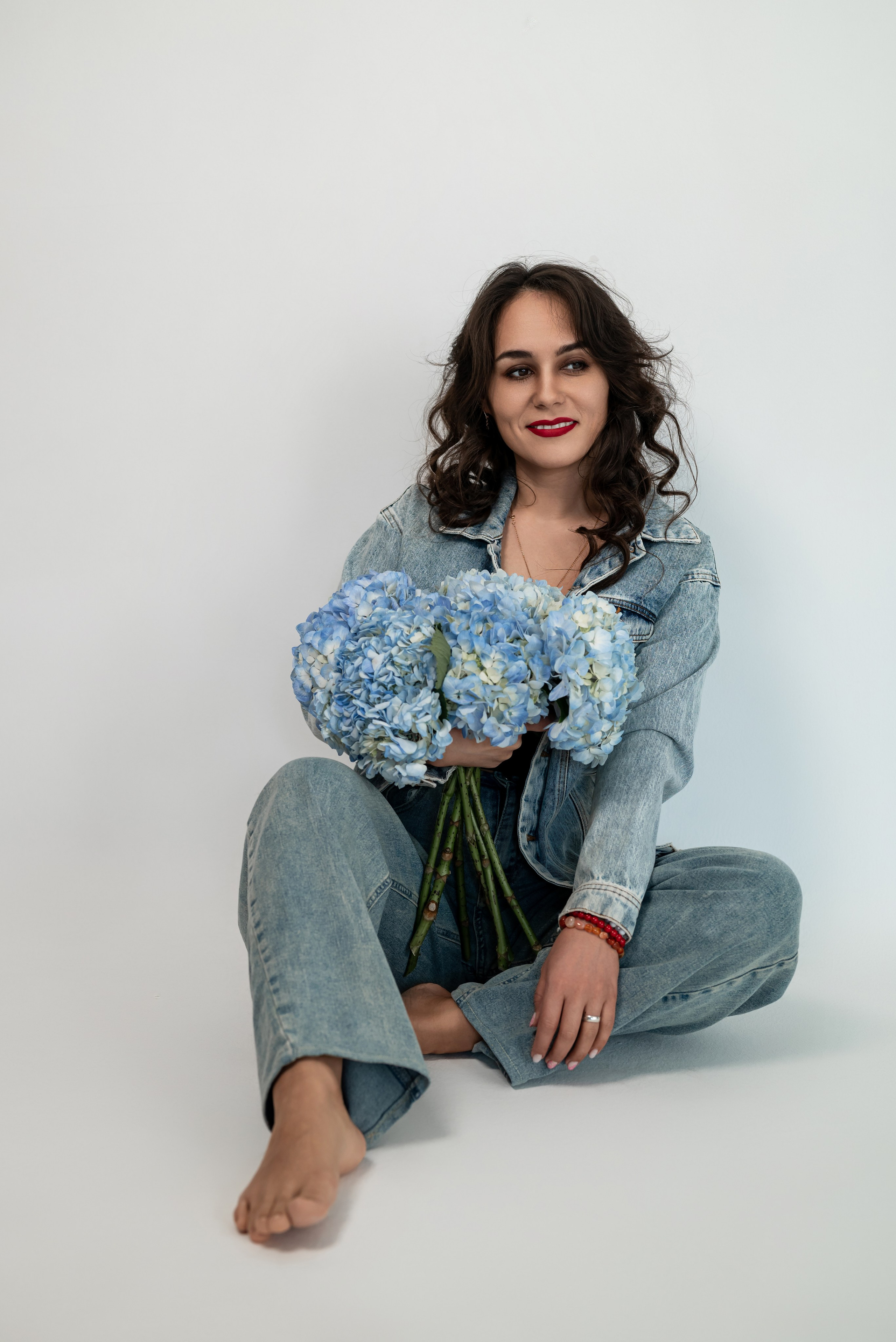 Фотопроект с голубыми гортензиями. Фотограф в городе Салават