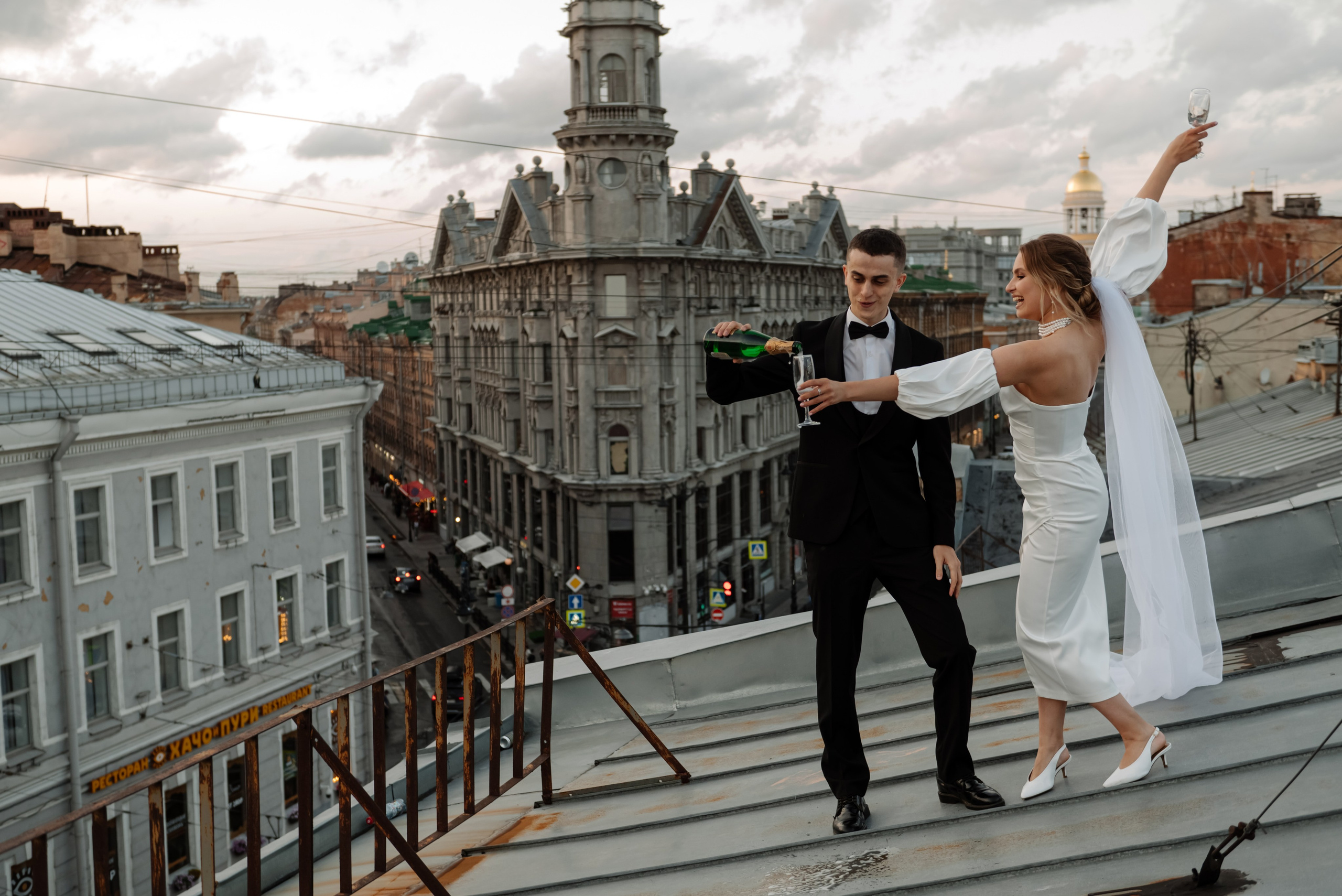 Любовь на крыше. Свадебный и сеейный фотограф в Санкт-Петербурге Елена Худякова