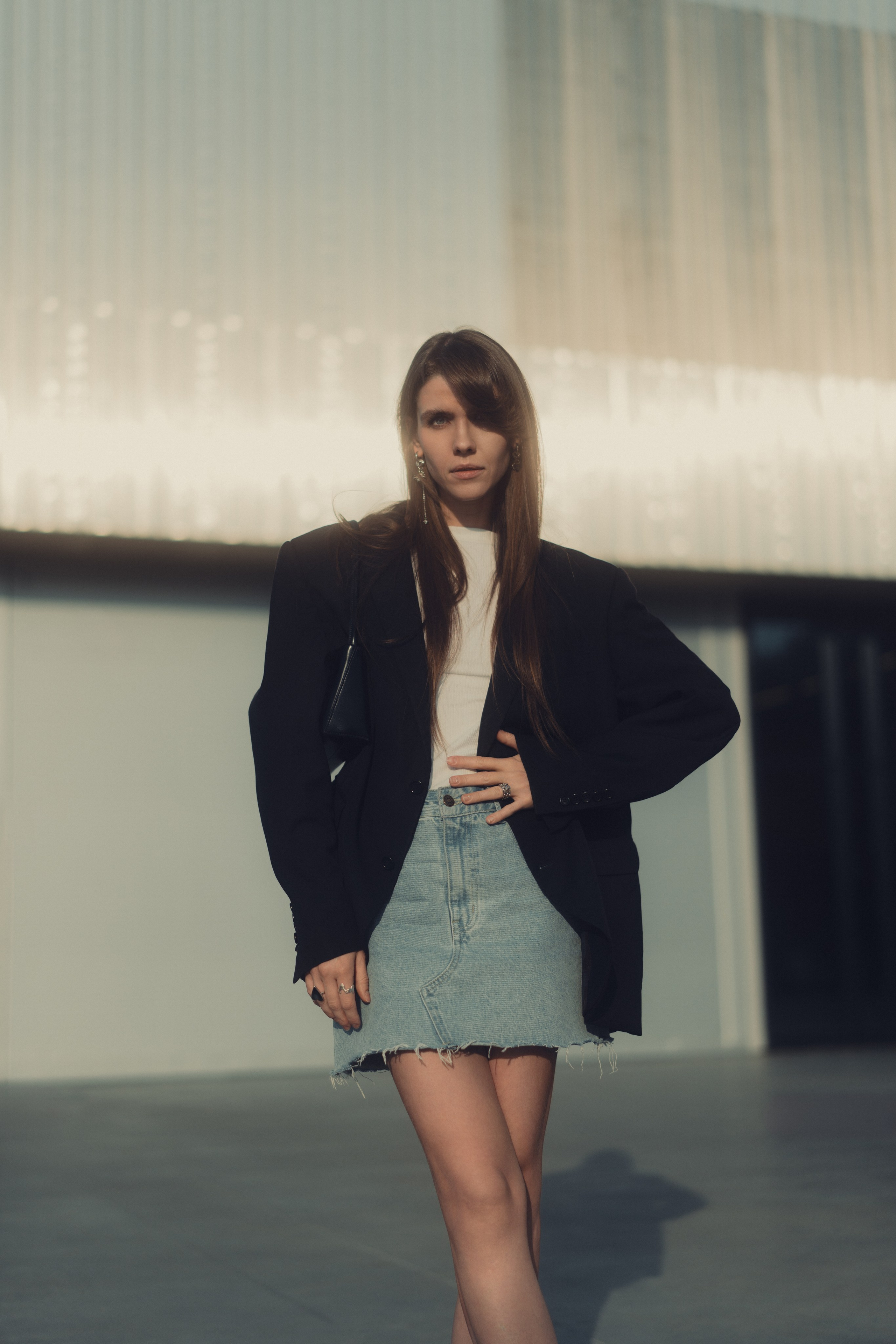 Women's portrait photo shoot at the Uram skate park in Kazan