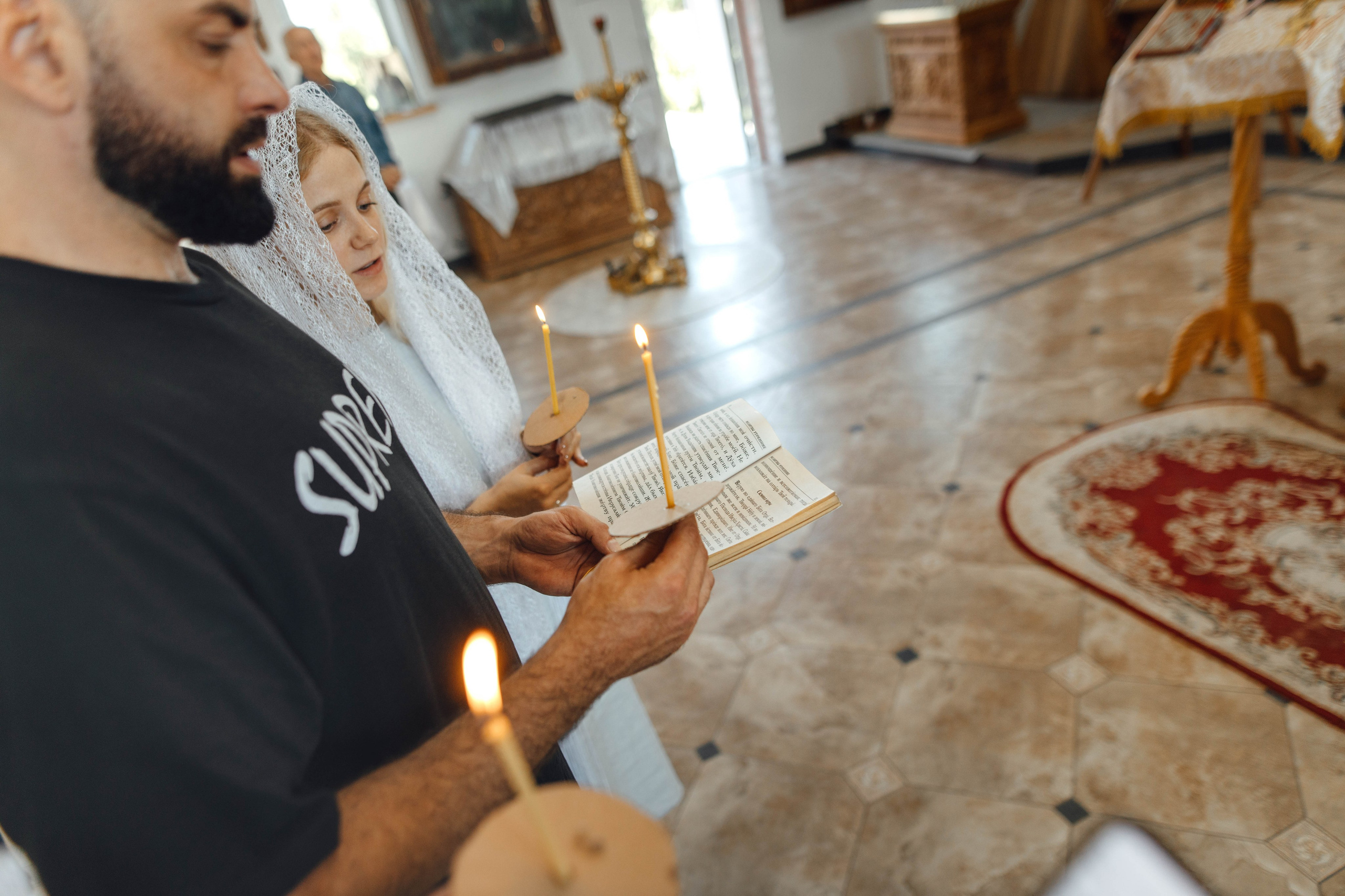 Крещение Энвера (Михаила), д. Колядищи, храм Успения Пр. Богородицы, август 2025