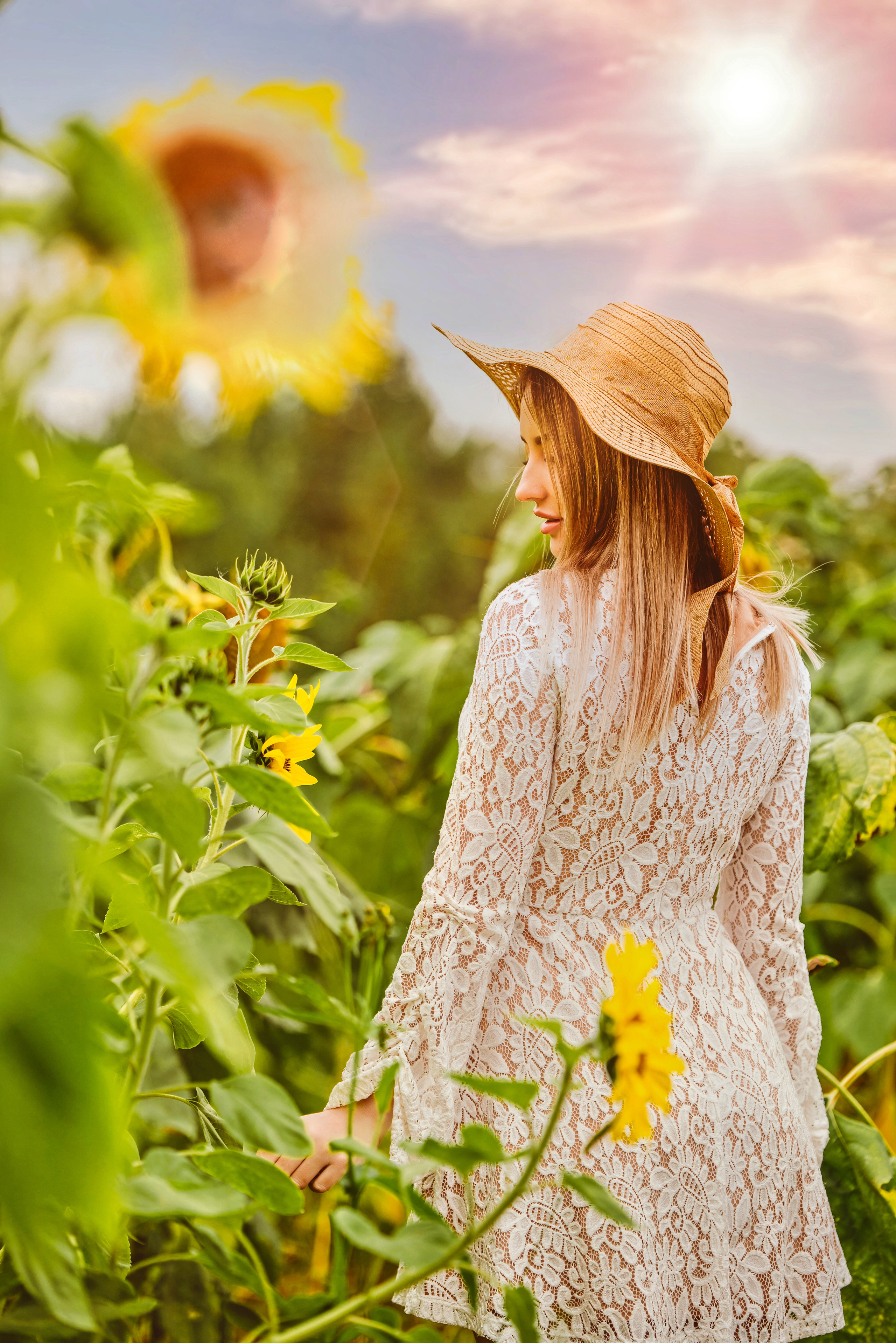 Фотосессия в подсолнуховом поле в Иркутске
