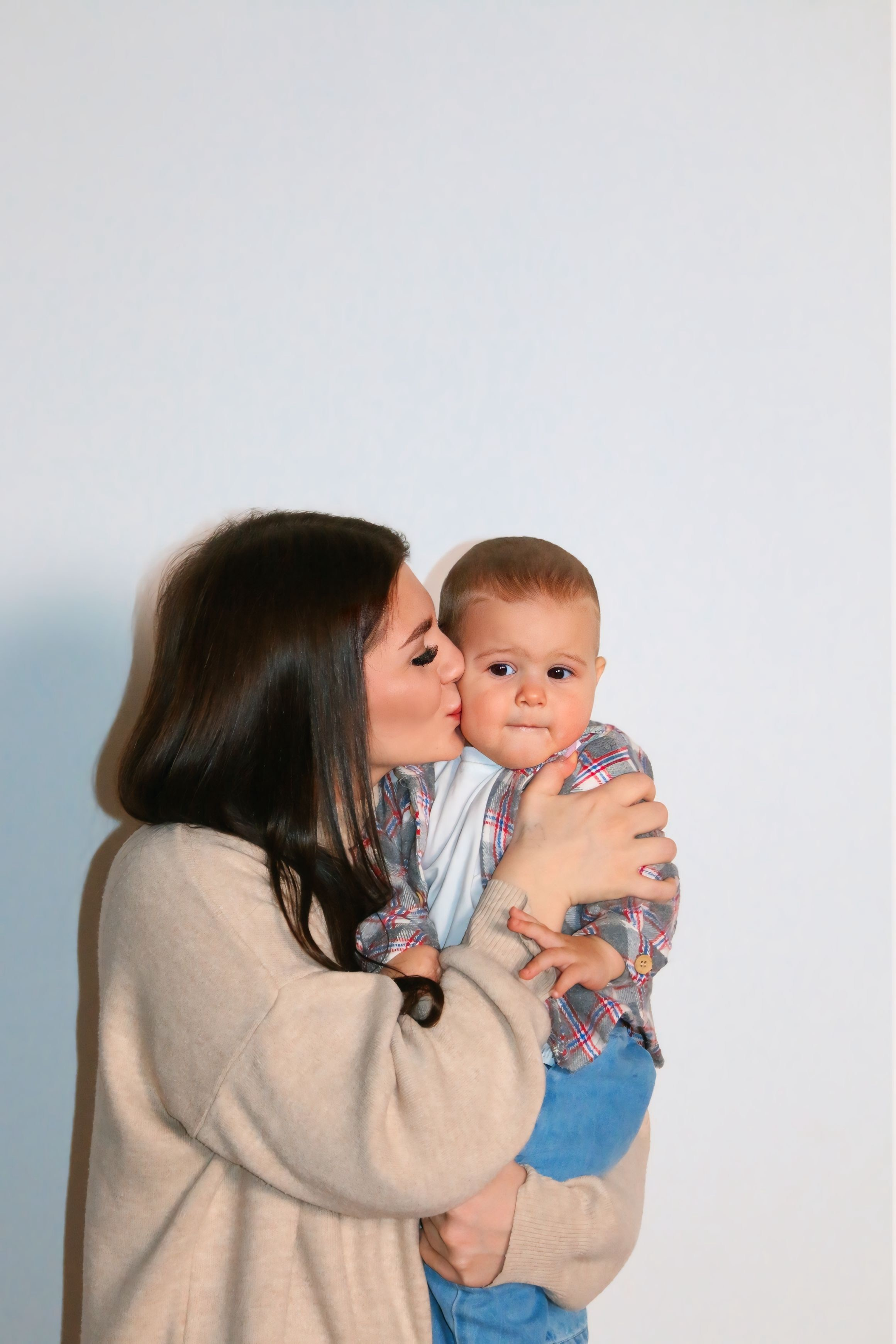 Новогодняя фотосессия мамы с сыном