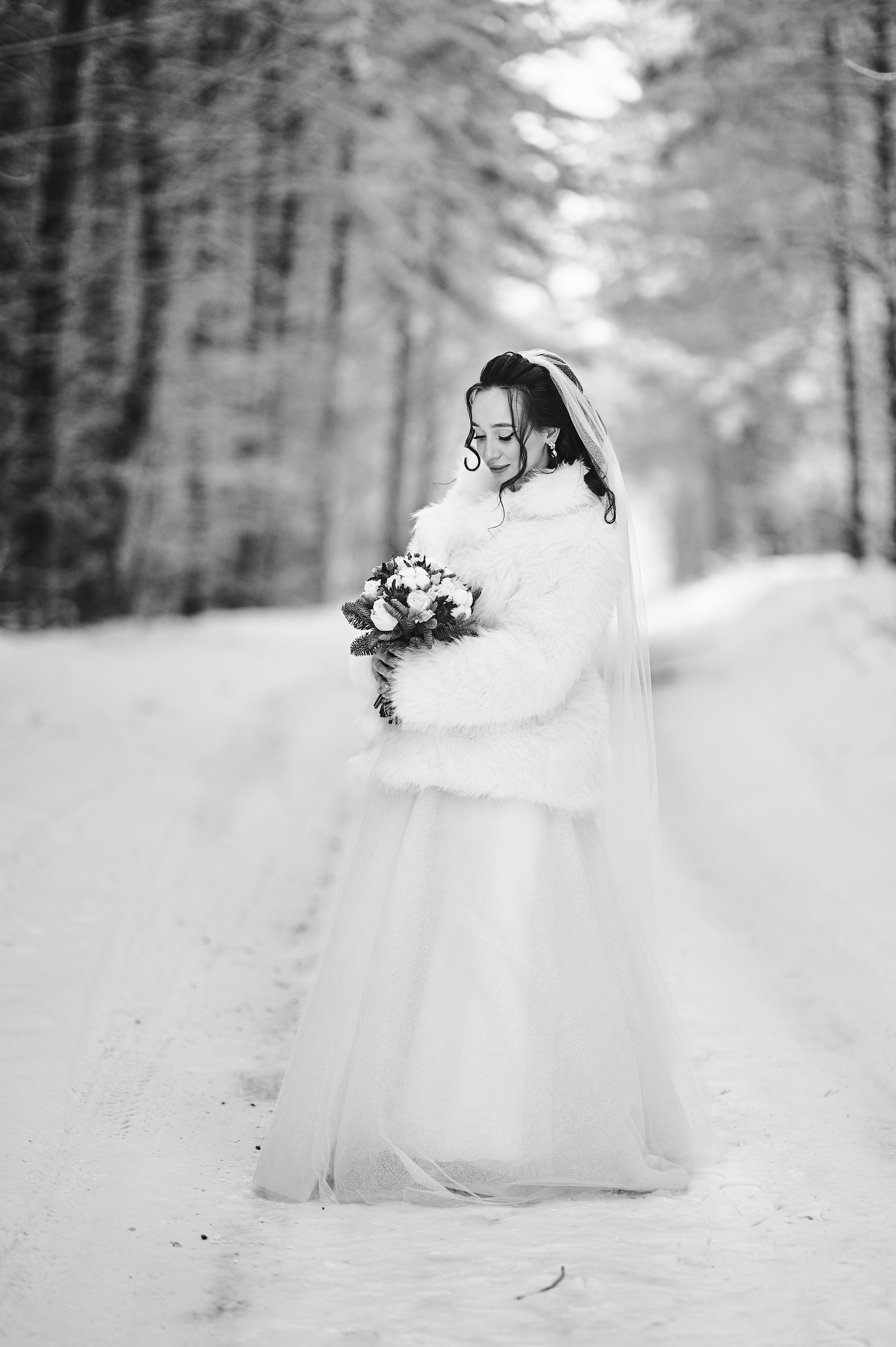 Зимняя свадебная фотосессия для Кристины и Павла