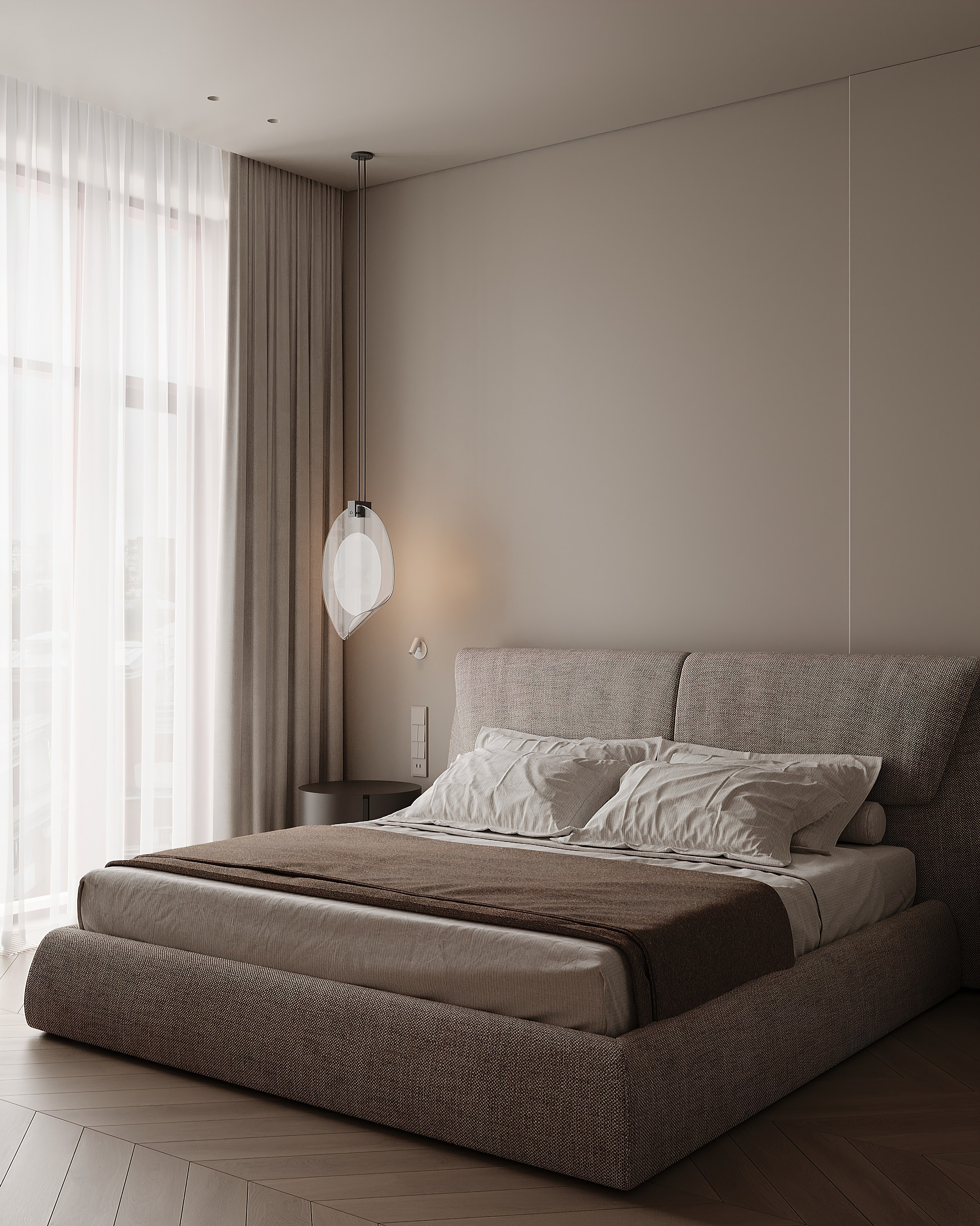 Мастер-спальня/ Дизайнер: LINES DESIGN. Студия интерьерной визуализации tmshkn.vis