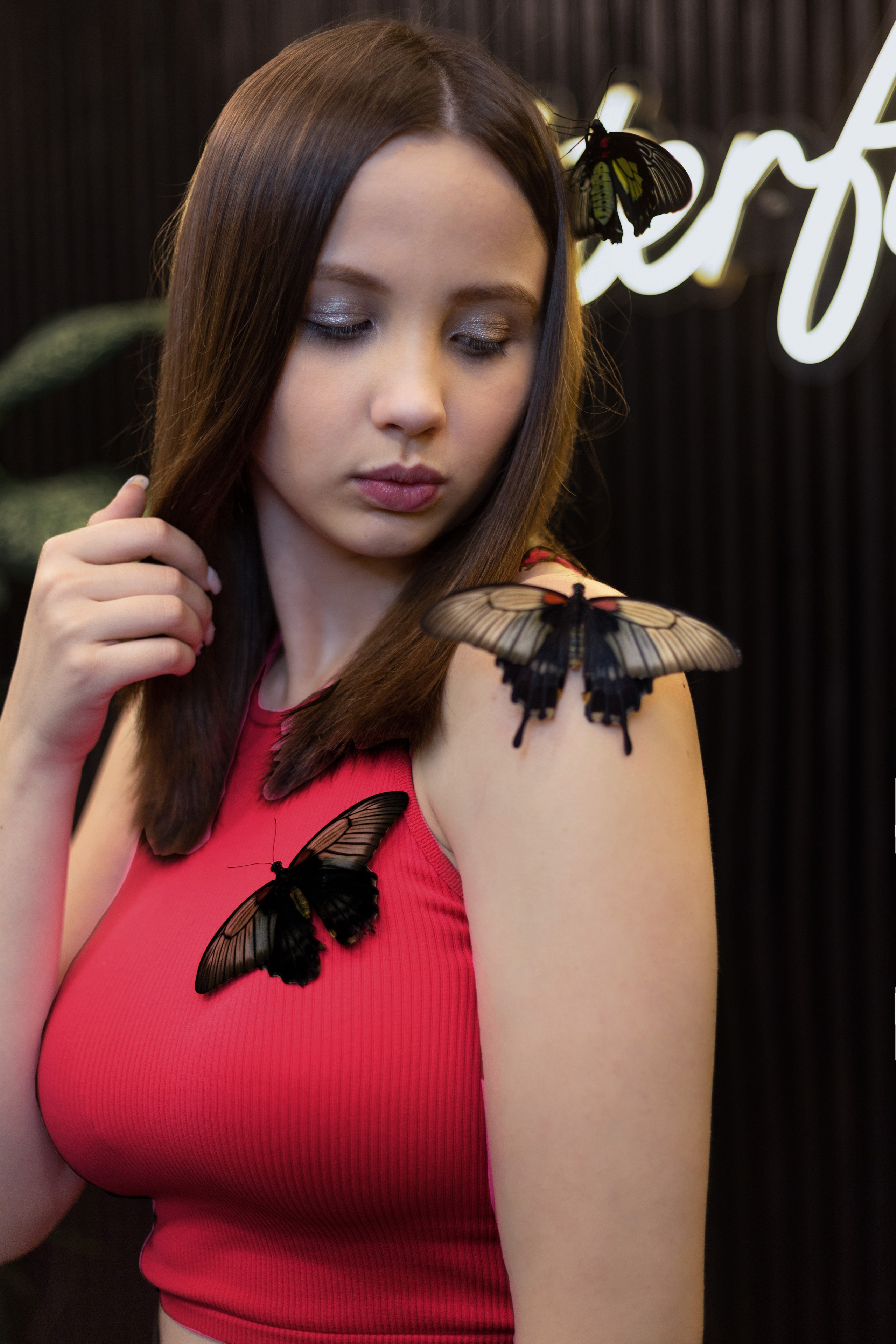 Фотосессия с тропическими бабочками в Минске. Фотограф в Минске Екатерина Тузова