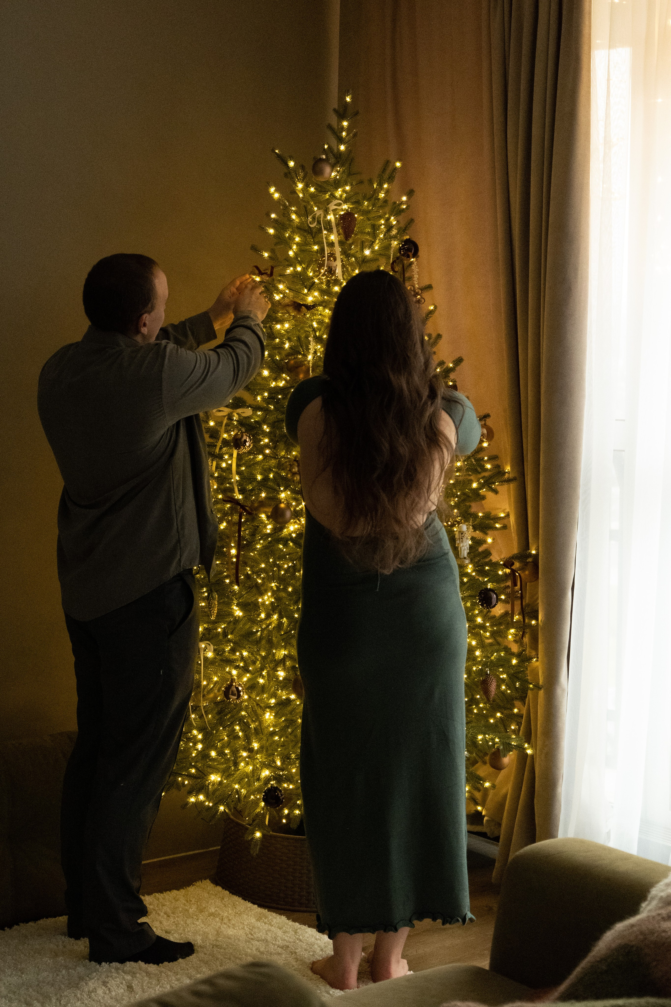 Домашняя новогодняя фотосесиия беременности. Фотограф видеограф Ольга Василевская